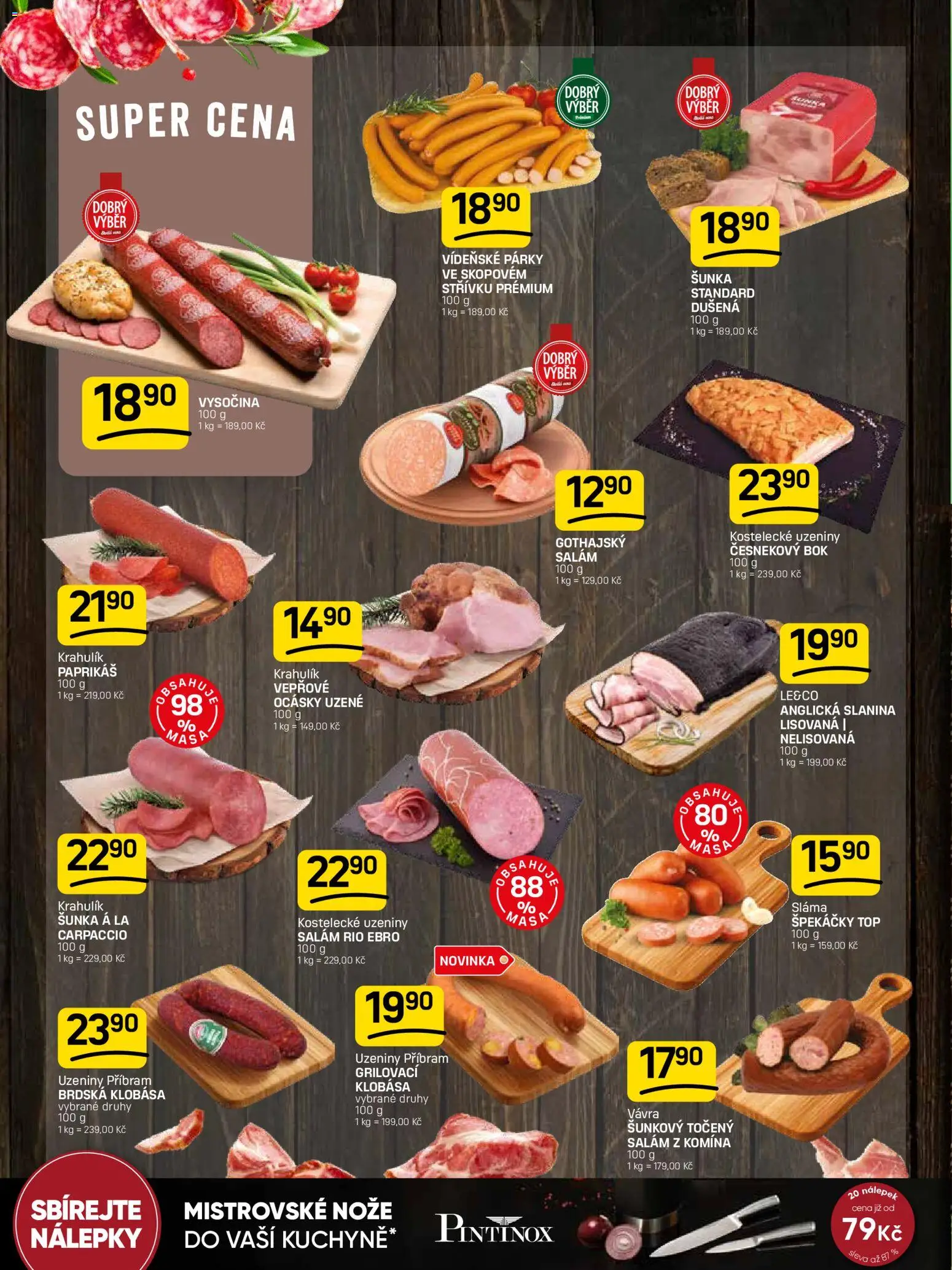 Flop leták od 13.05.2026 | Strana: 2 | Produkty: Vídeňské párky, Nálepky, Točený salám, Slanina