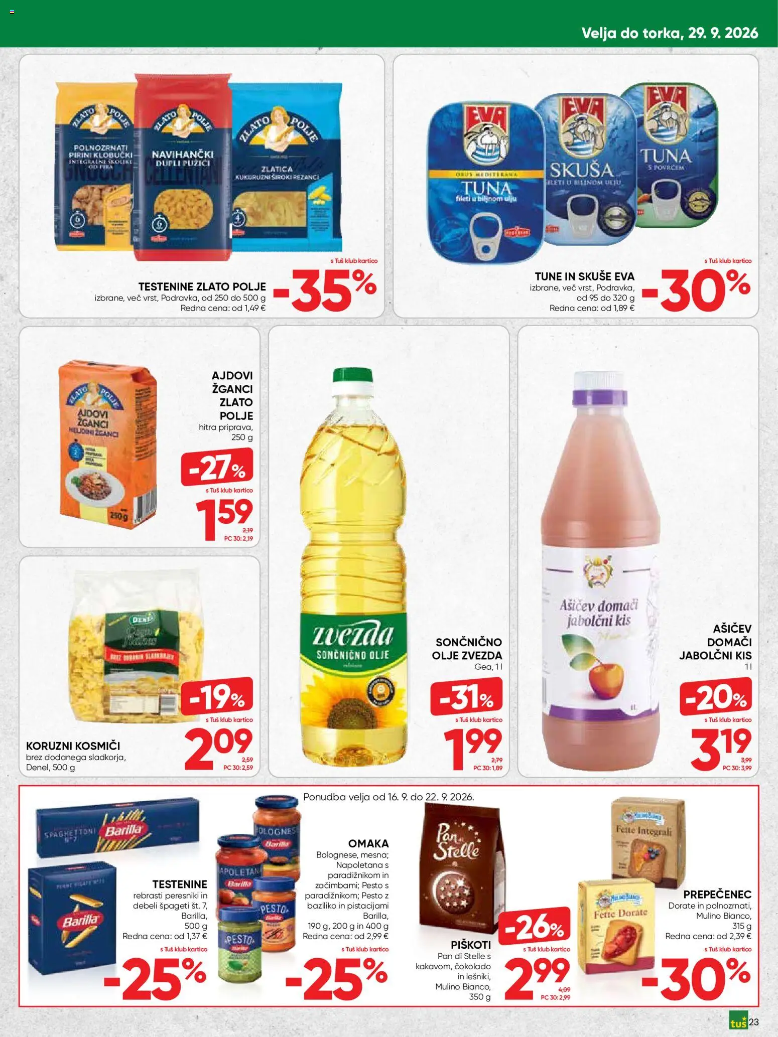 Novi Tuš katalog ponudbe – veljaven od 16.09.2026 | Stran: 23