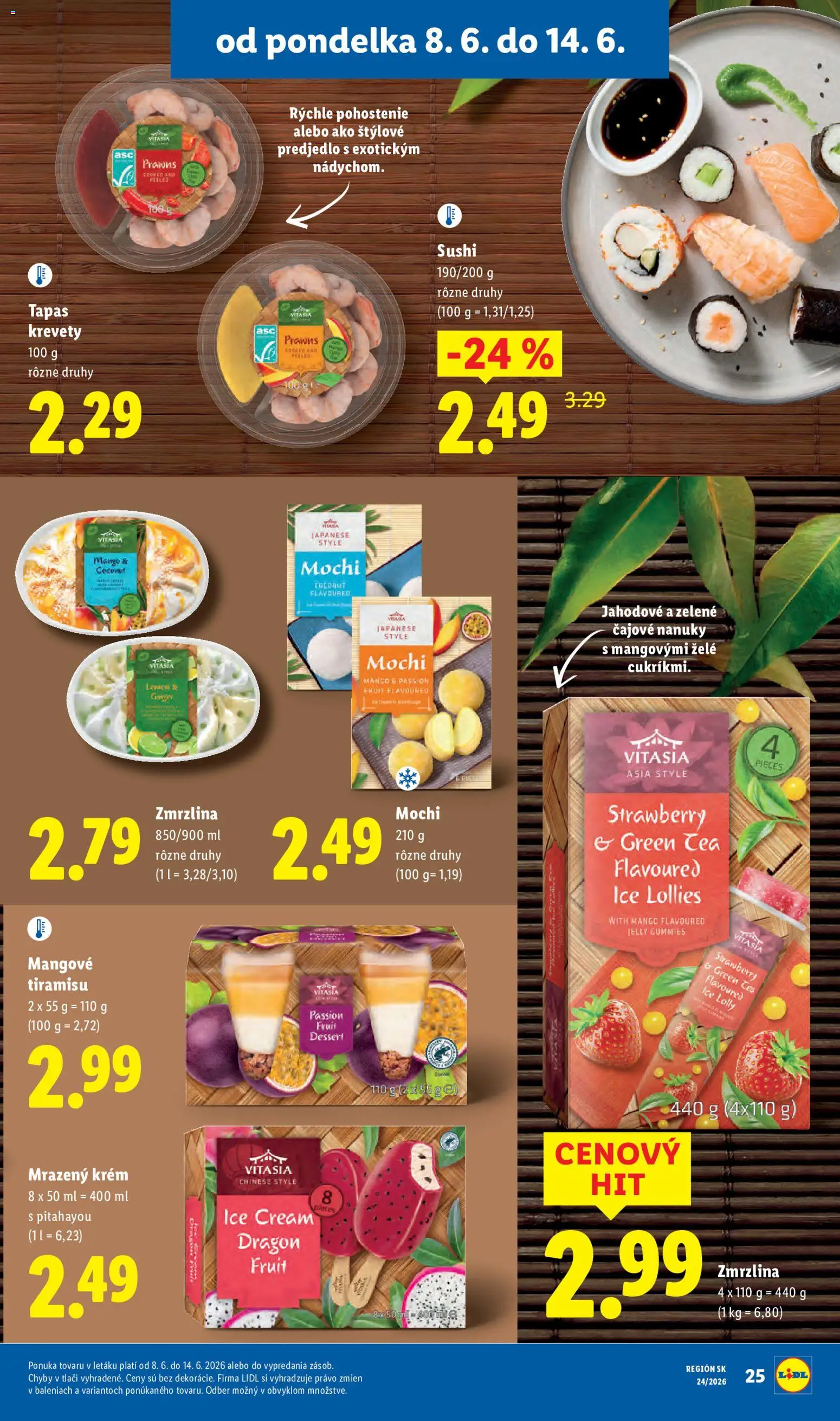 Nové Lidl akcie – leták je platný od 08.06.2026 | Strana: 37 | Produkty: Krevety, Zmrzlina, Mango, Nanuky