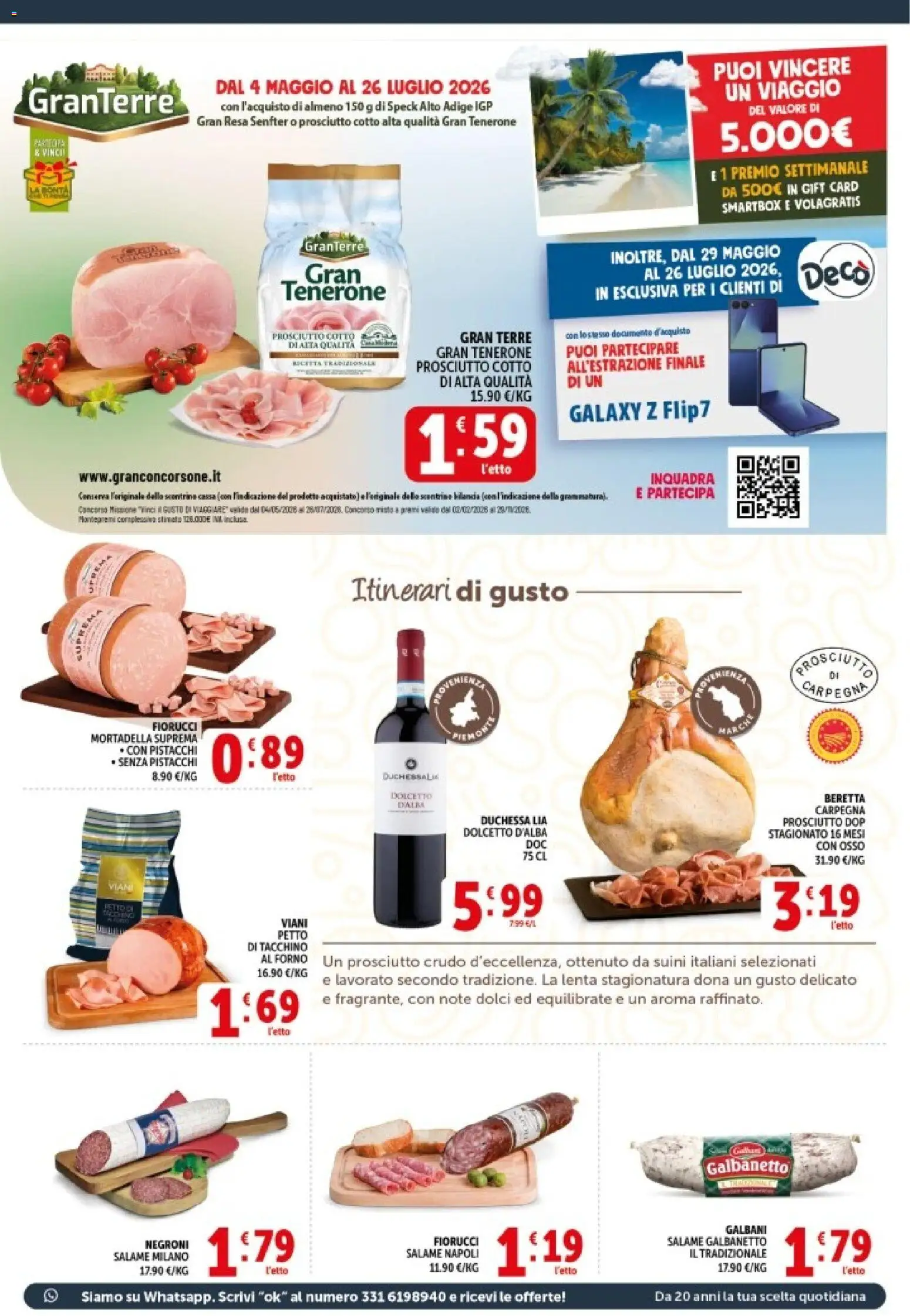 Volantino Decò del 08.06.2026 | Pagina: 3 | Prodotti: Tacchino, Mortadella, Pistacchi, Forno
