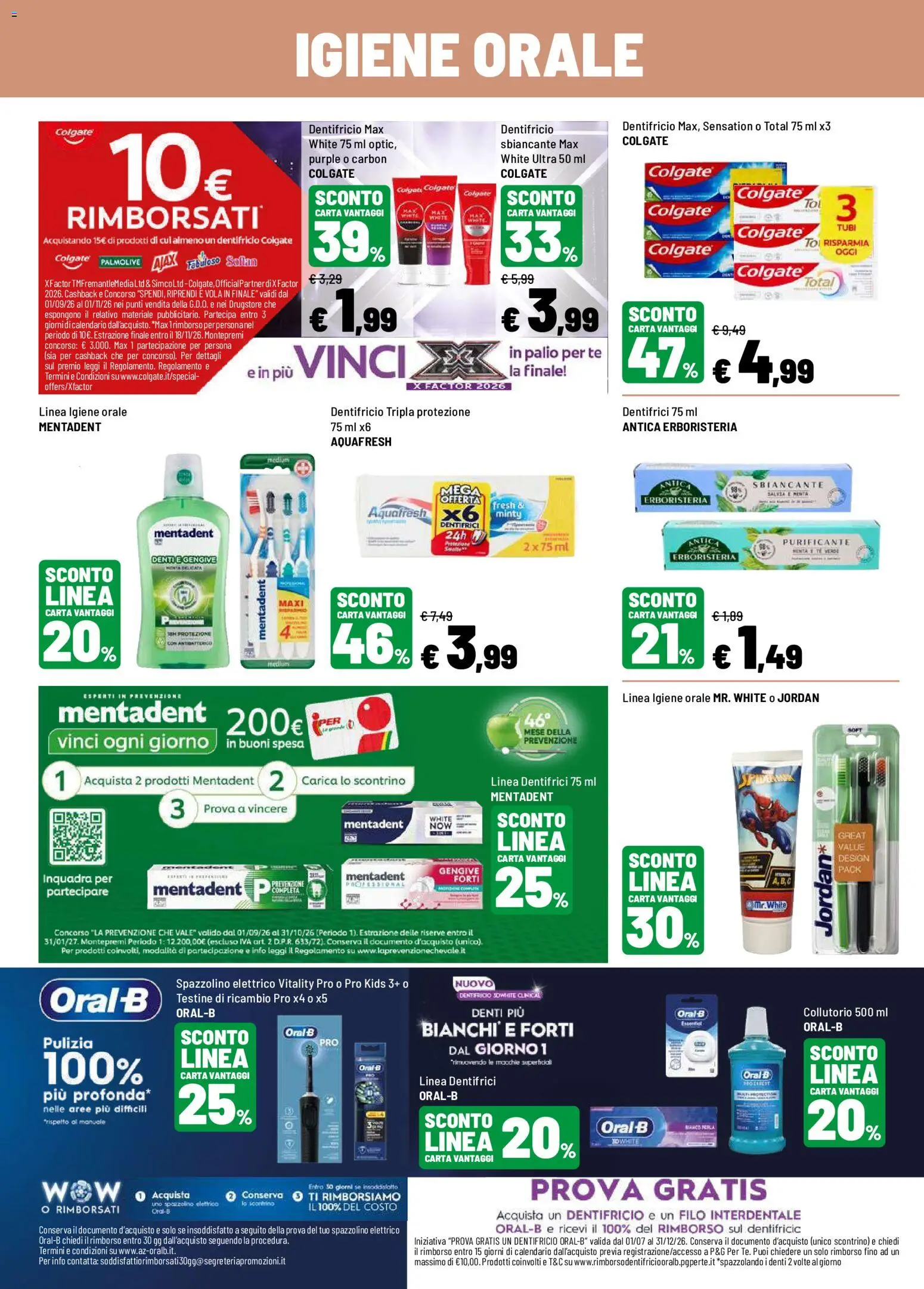 Volantino Iper del 21/09/2026 | Pagina: 11 | Prodotti: Dentifricio, Filo interdentale, Tè, Tubi