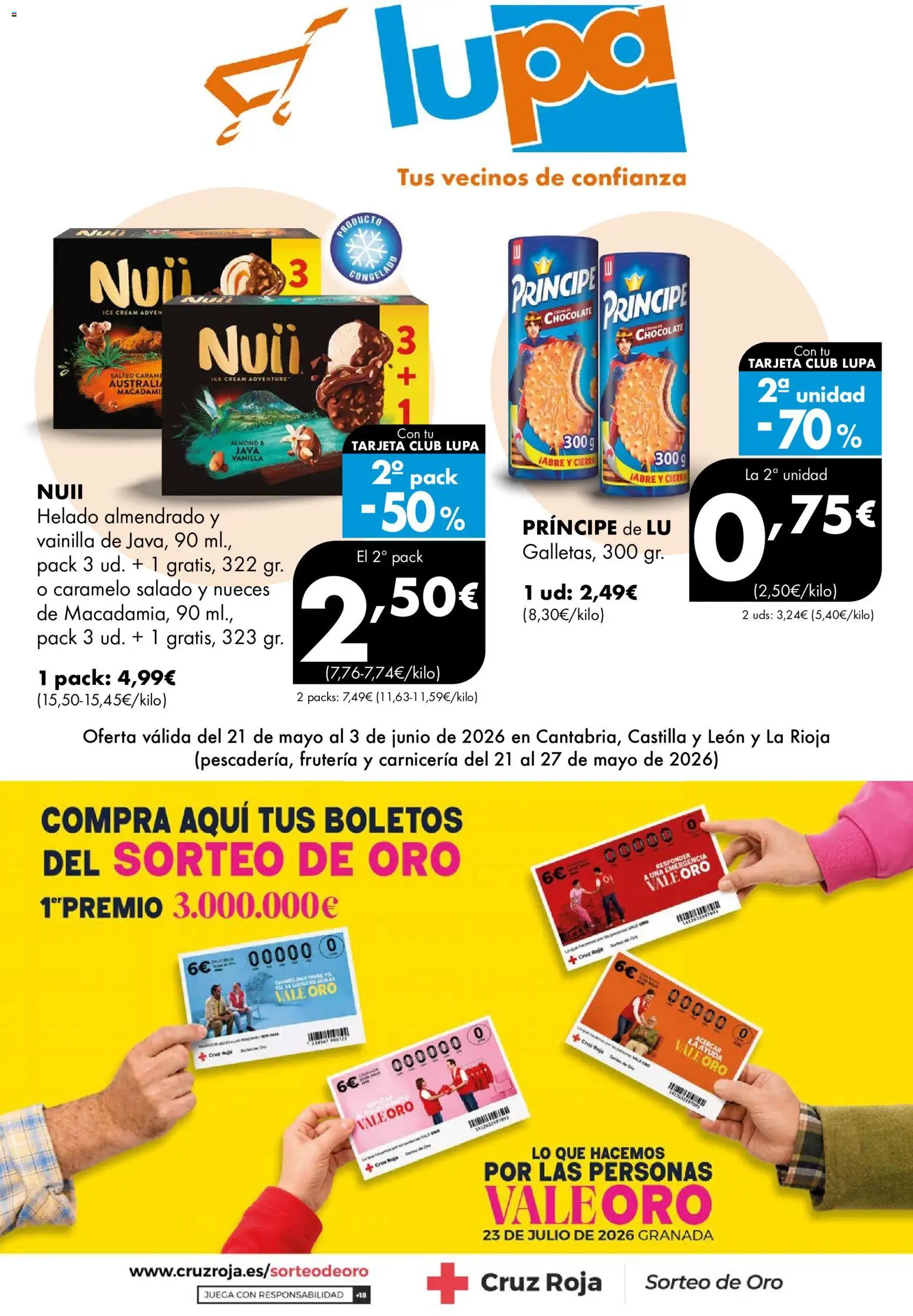 Lupa Supermercados folleto │ válido desde el 21.05.2026 | Página: 1 | Productos: Chocolate, Helado, Juega