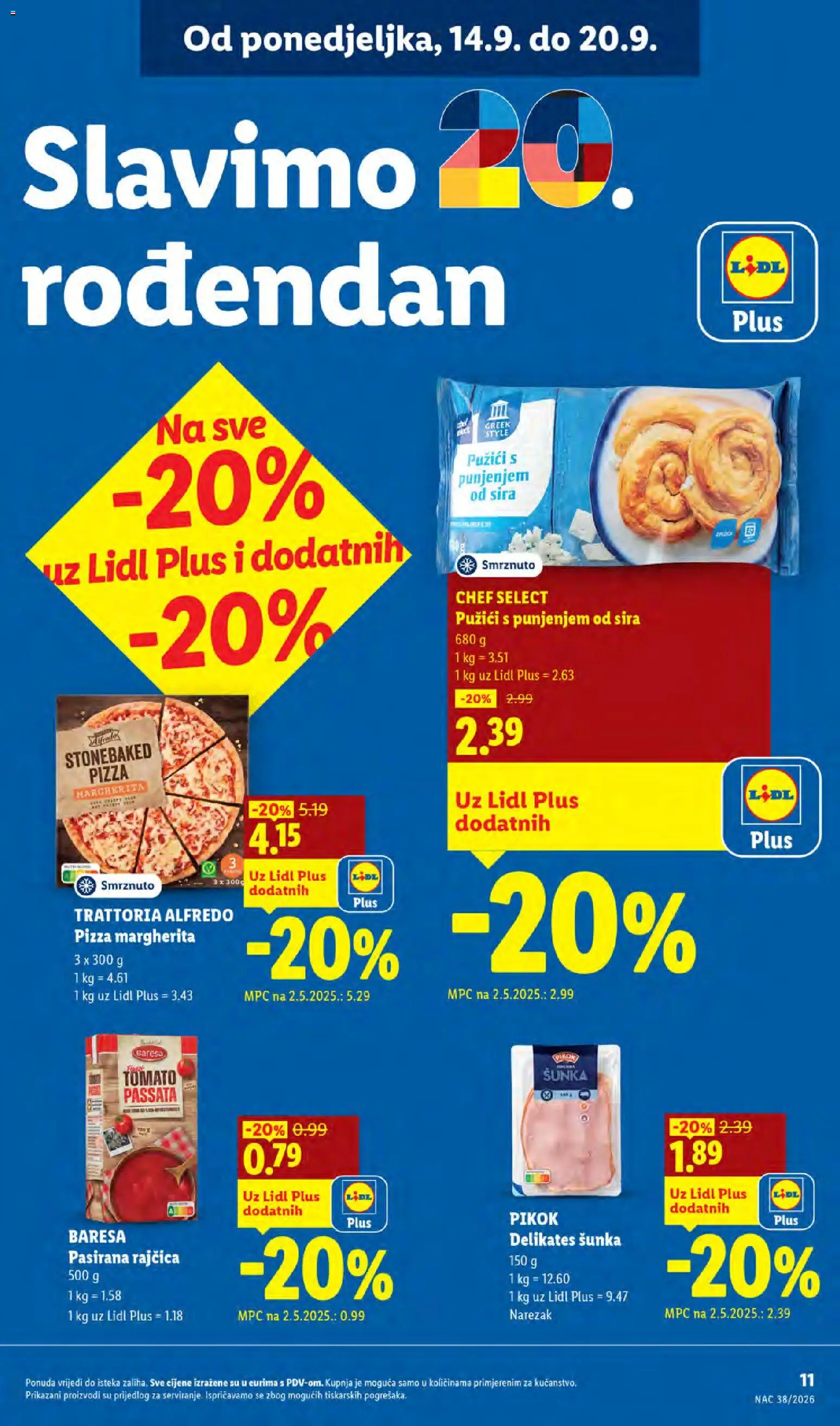 Lidl katalog | vrijedi od 14.09.2026 | Stranica: 11 | Proizvodi: Pikok, Pasirana rajčica, Narezak, Rajčica