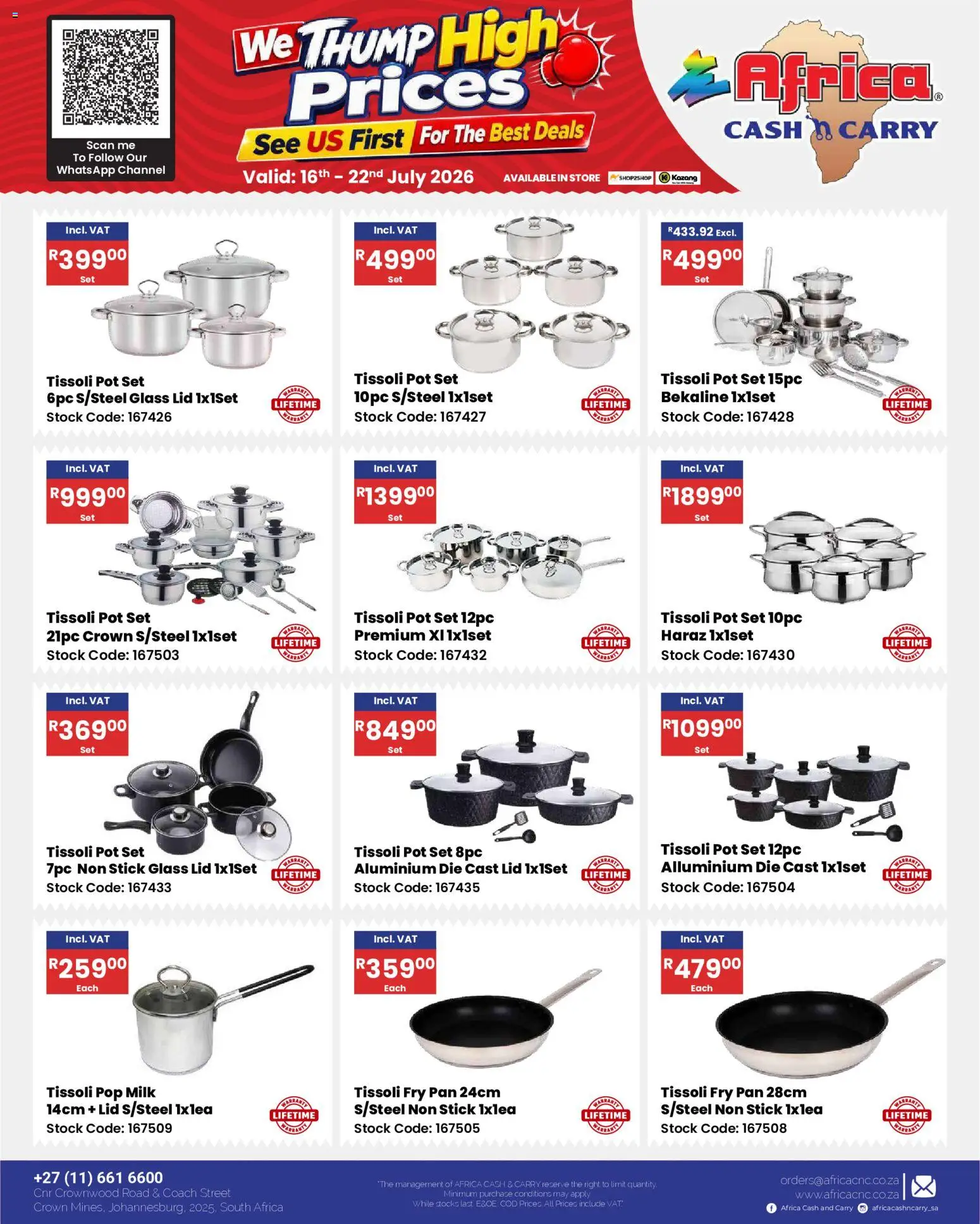 New Africa Cash & Carry catalogue – valid from 16/07/2026 | Page: 43 | Products: Milk, Stock