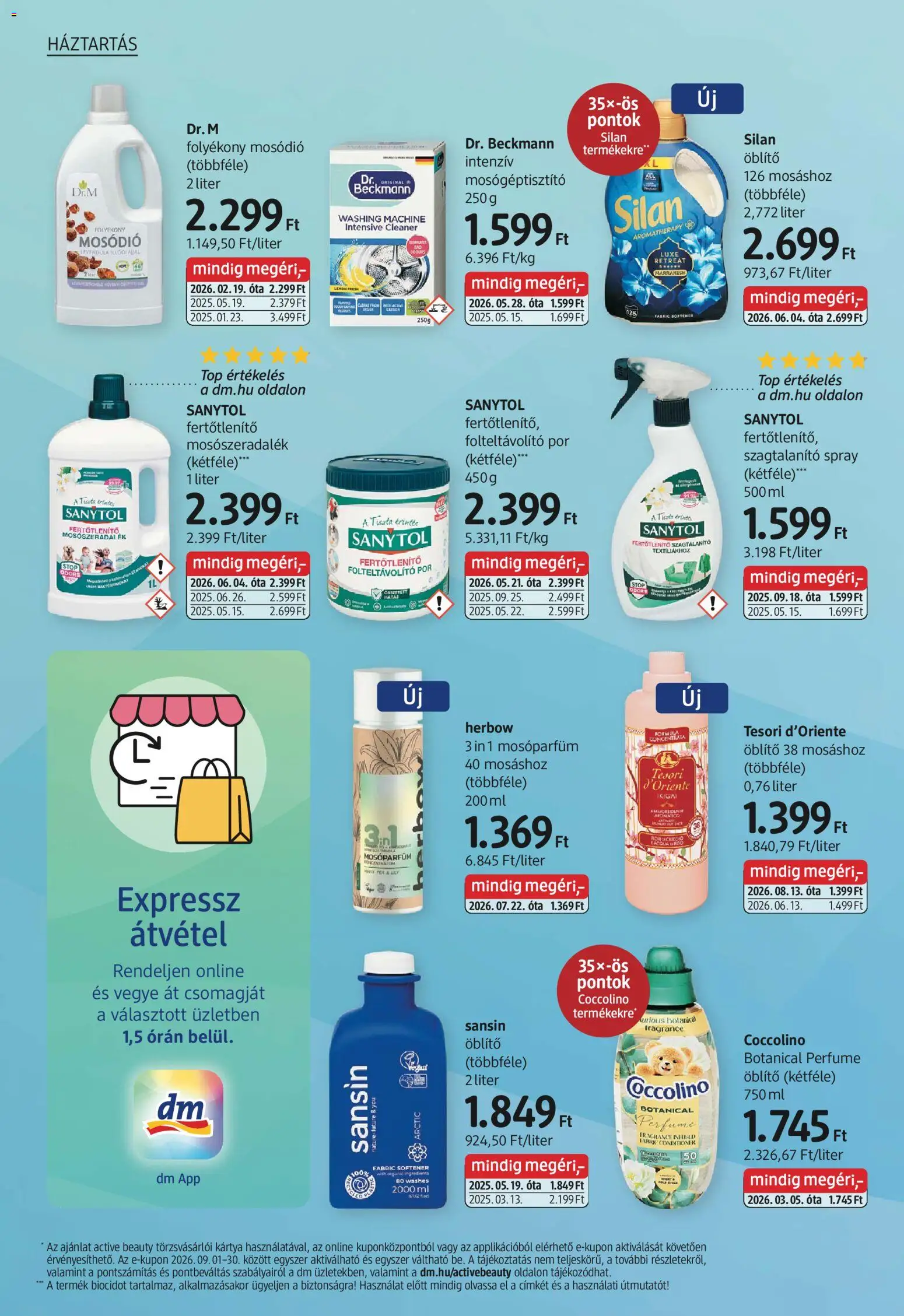 DM Drogerie Markt akciós ujság - amely érvényes a következő dátumtól: 2026.09.03. | Oldal: 20 | Termékek: Coccolino, Folteltávolító, Silan, Tea