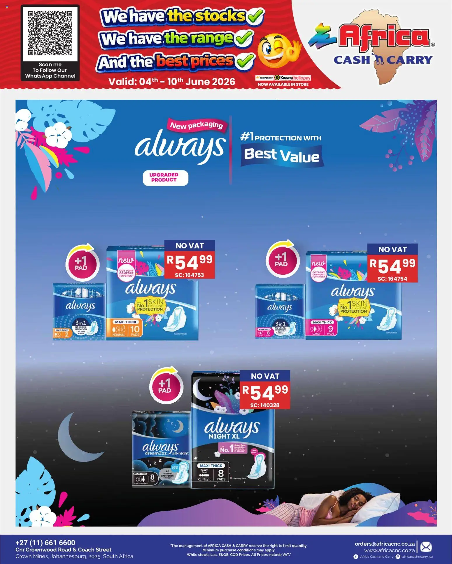 New Africa Cash & Carry catalogue – valid from 04.06.2026 | Page: 63 | Products: Pads