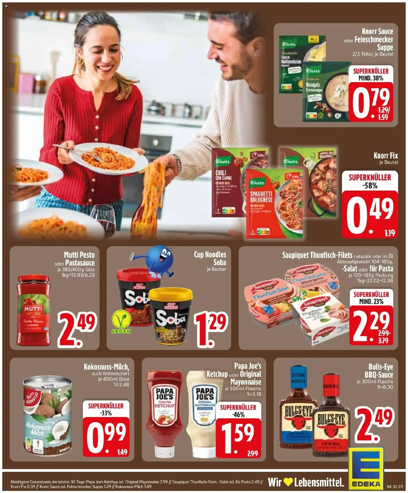 Edeka Prospekt Pfaffenhofen/Ilm (ab 03.08.2026) » Angebote Online | Seite: 13 | Produkte: Knorr fix, Knorr, Mayonnaise, Ketchup