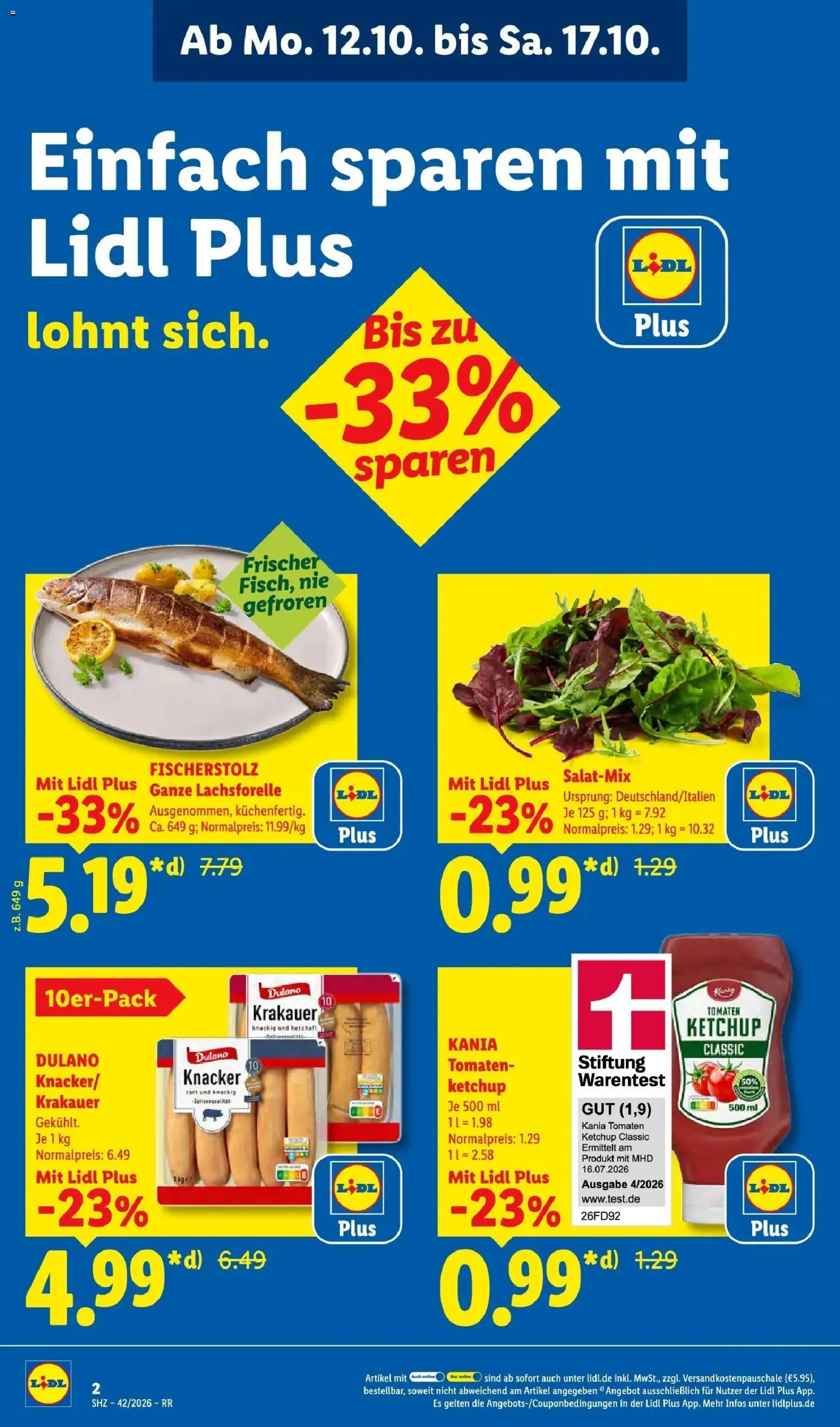 Lidl Prospekt Gelsenkirchen (ab 12.10.2026) zum Blättern » Angebote | Seite: 2 | Produkte: Tomaten, Ketchup