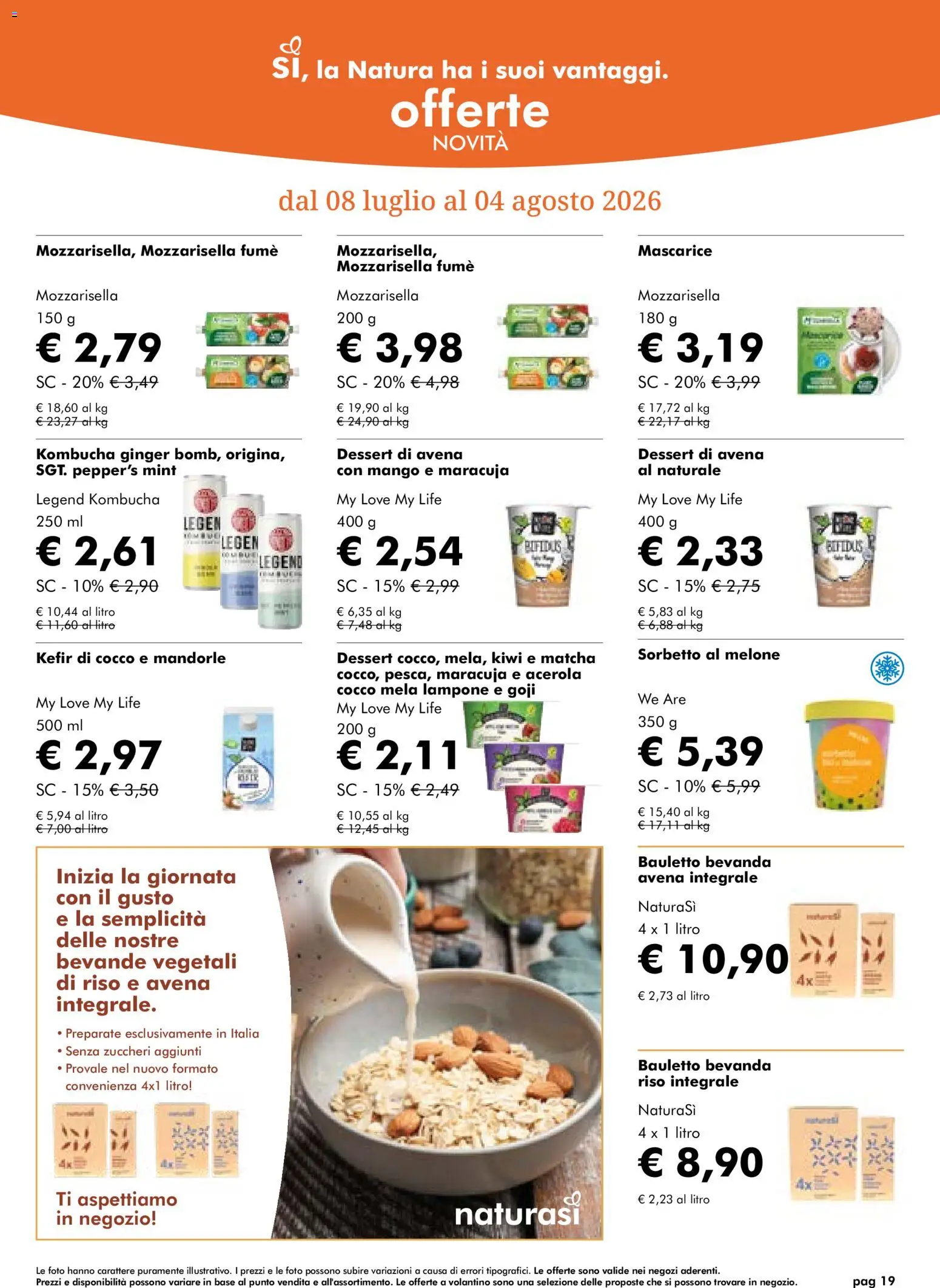 Volantino Natura Sì del 08/07/2026 | Pagina: 19