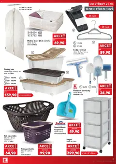 Náhled letáku Koš na prádlo, různé barvy od 21.10.2026 | Strana: 5 | Produkty: Šaty, Koš na prádlo, Obal na šaty, Regál