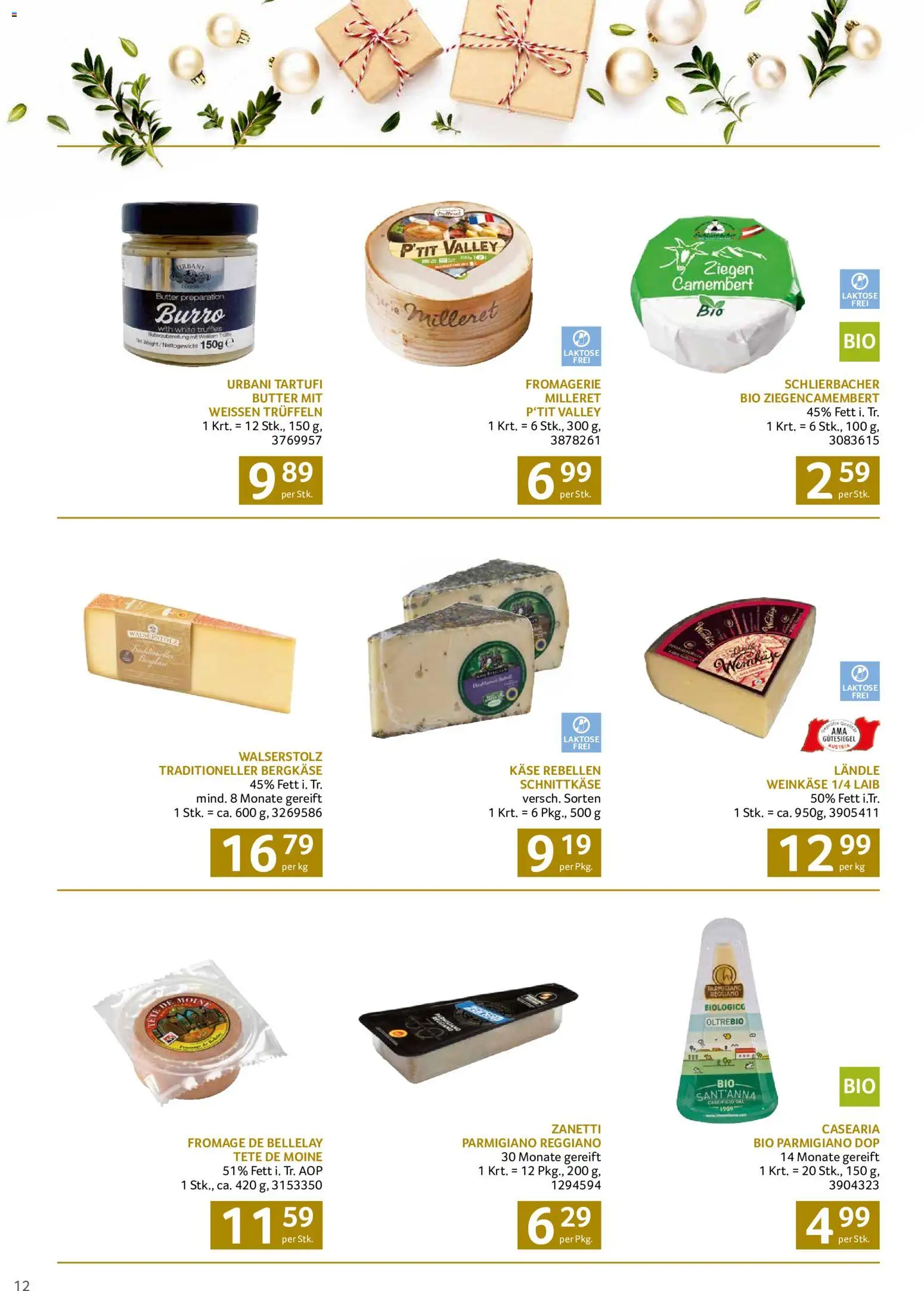 Transgourmet Christmas gültig ab 12.10.2026 | Seite: 12 | Produkte: Butter, Käse
