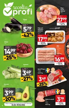Ofertele Profi valabile de la 24.06.2026 | Pagină: 4 | Produse: Grătar, Salam, Legume, Fructe