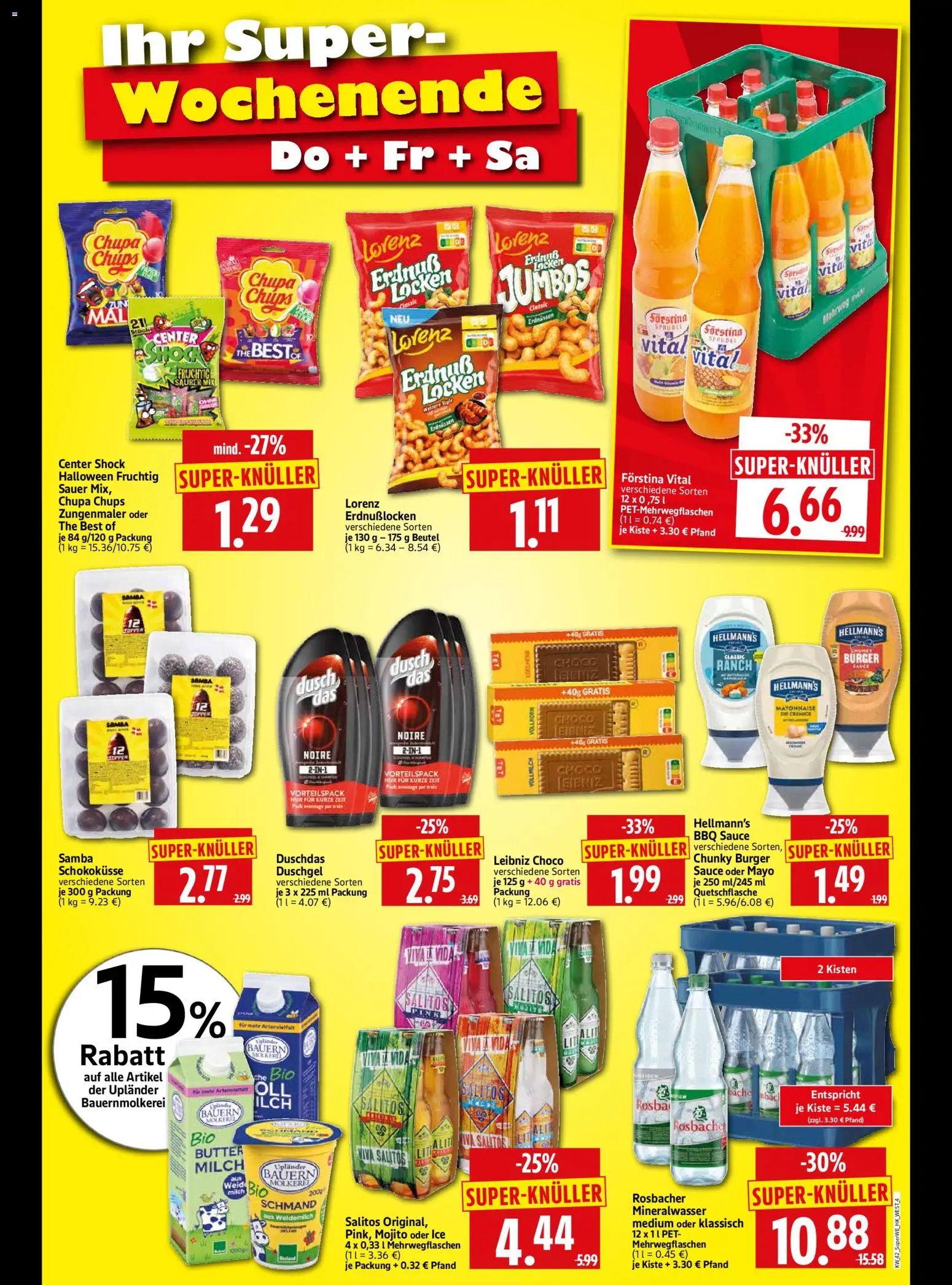 HERKULES Sonderbeilage – gültig ab 15.10.2026 | Seite: 4 | Produkte: Burger, Duschgel, Duschdas, Chips