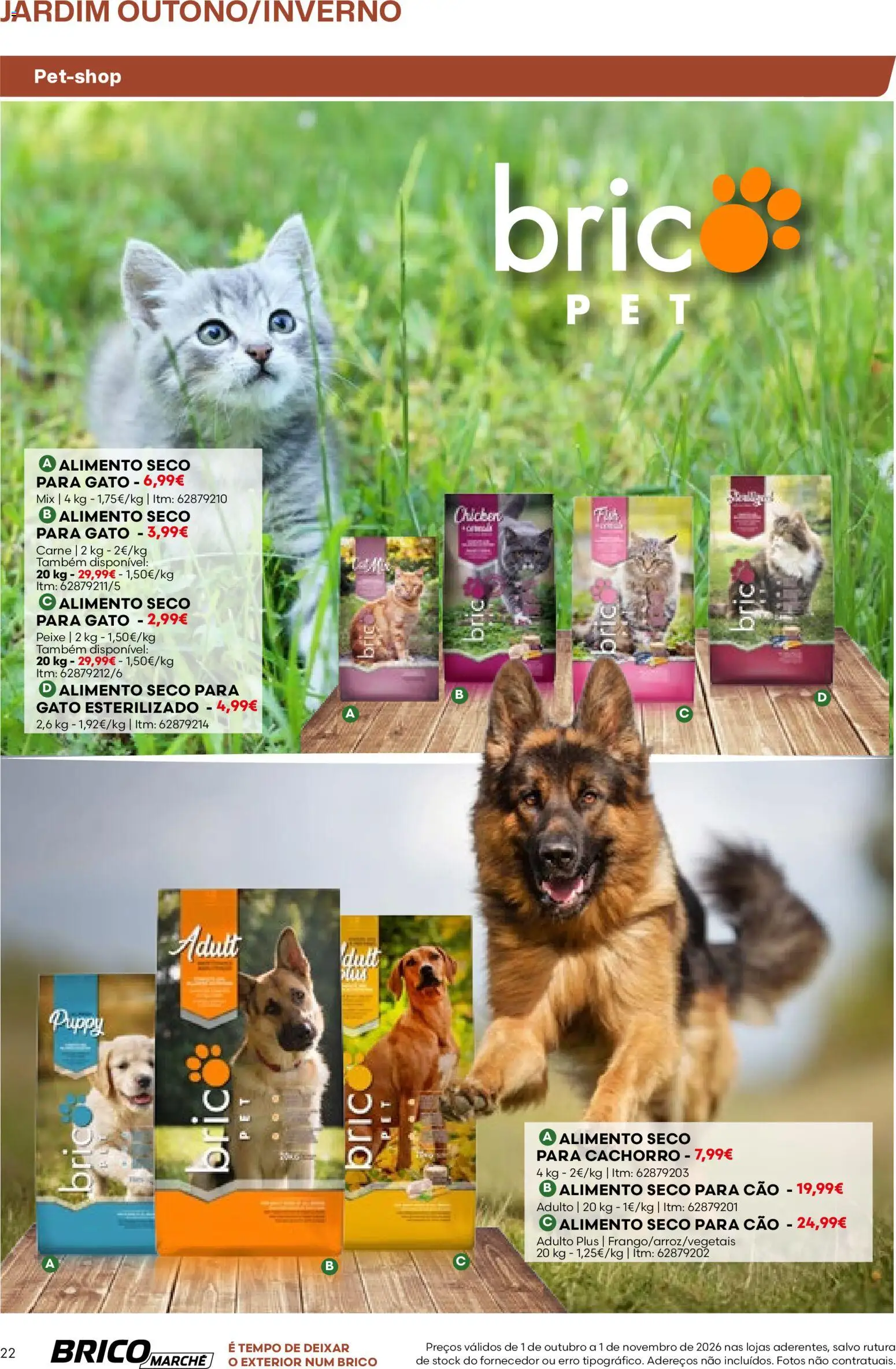 BricoMarché folheto 14 - Catálogo de Jardim Outuno Inverno │ válido de 01/10/2026 | Página: 22 | Produtos: Peixe, Carne