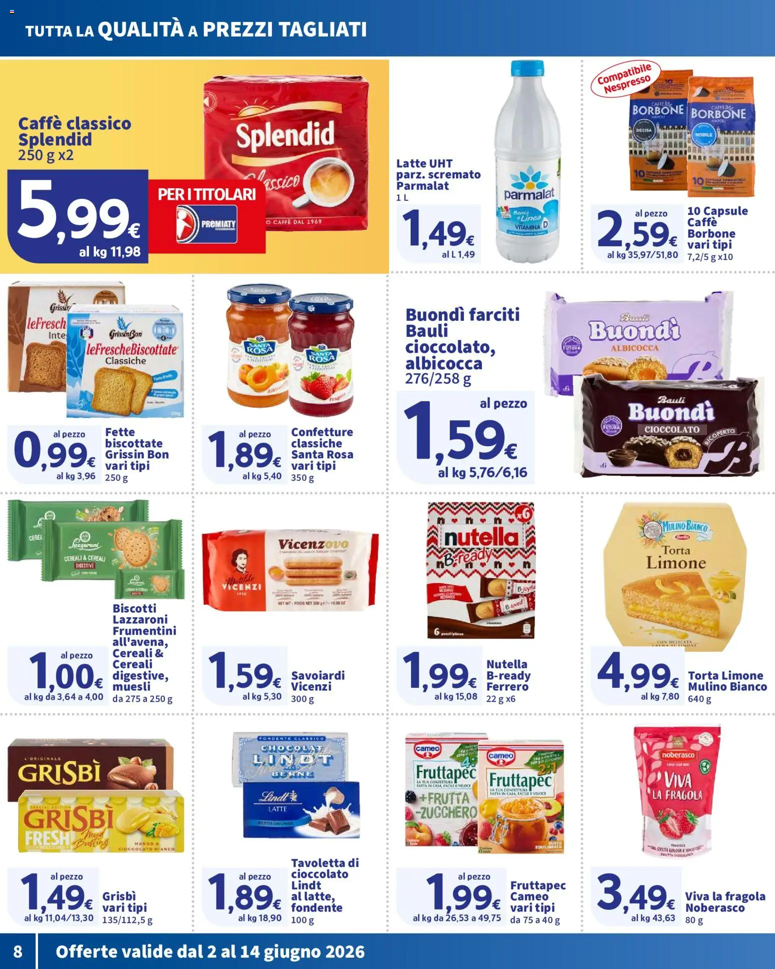 Volantino SIGMA del 02.06.2026 | Pagina: 8 | Prodotti: Muesli, Latte, Limone, Savoiardi