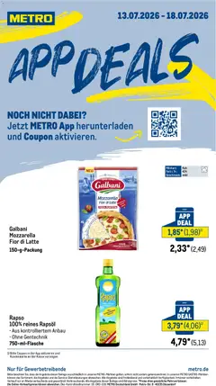 Metro App Deals ab 13.07.2026 gültig
