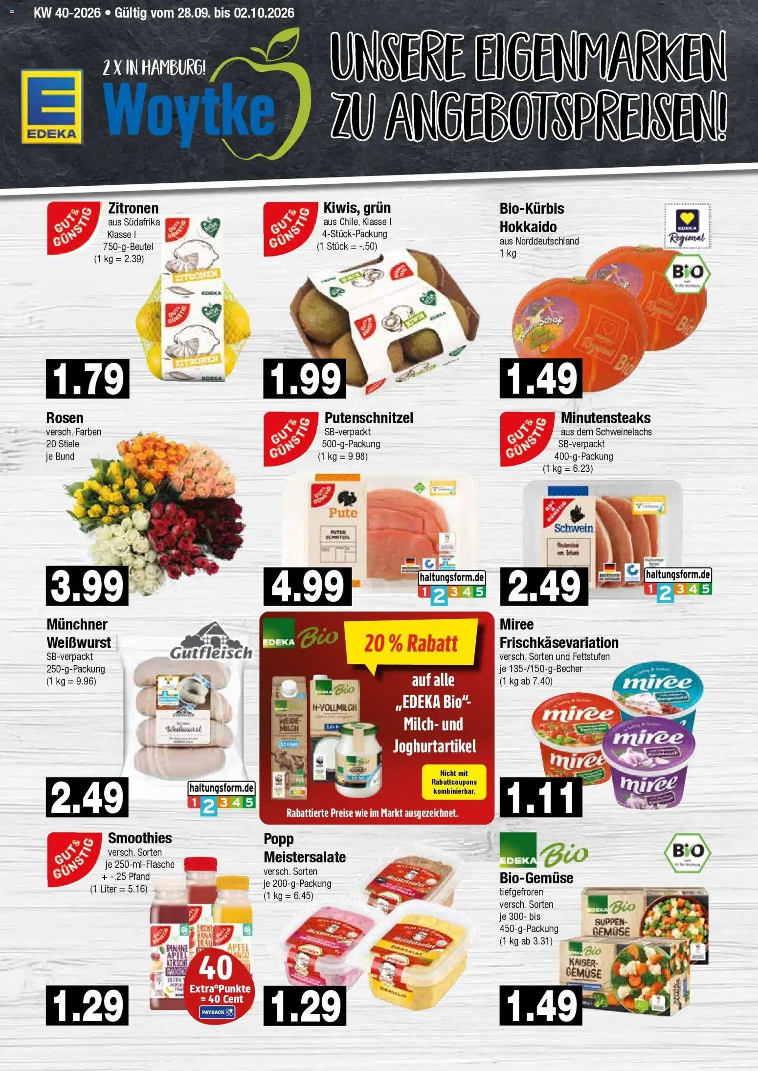 Edeka Prospekt Hamburg (ab 28.09.2026) » Angebote Online | Seite: 9 | Produkte: Pute, Gemüse, Putenschnitzel, Zitronen