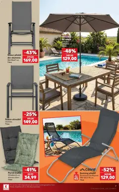Ofertele Kaufland valabile de la 01.07.2026 | Pagină: 7 | Produse: Umbrelă, Pernă, Șezlong, Scaun