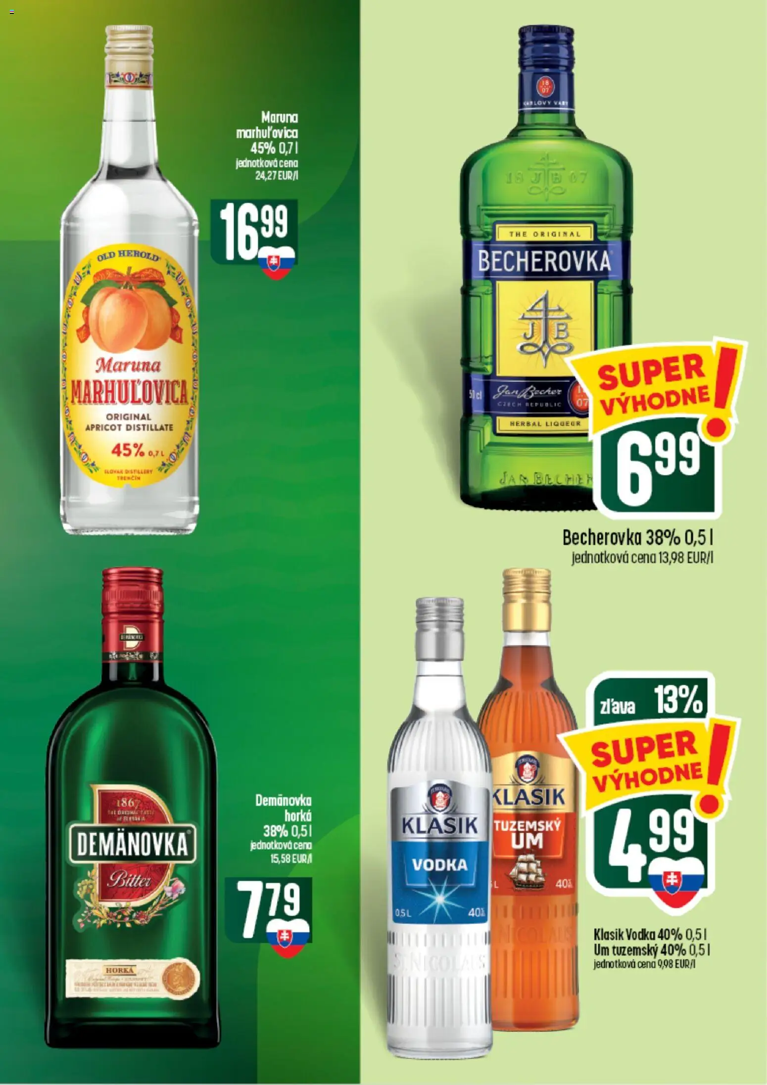 Nové COOP Jednota akcie – leták je platný od 24.09.2026 | Strana: 51 | Produkty: Becherovka, Vodka