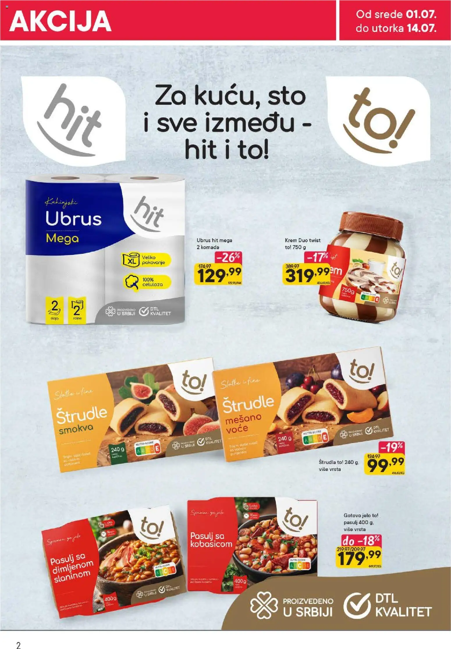 PerSu katalog - važi od 01.07.2026 | Strana: 2 | Proizvode: Pasulj, Sto, Ubrus, Štrudla