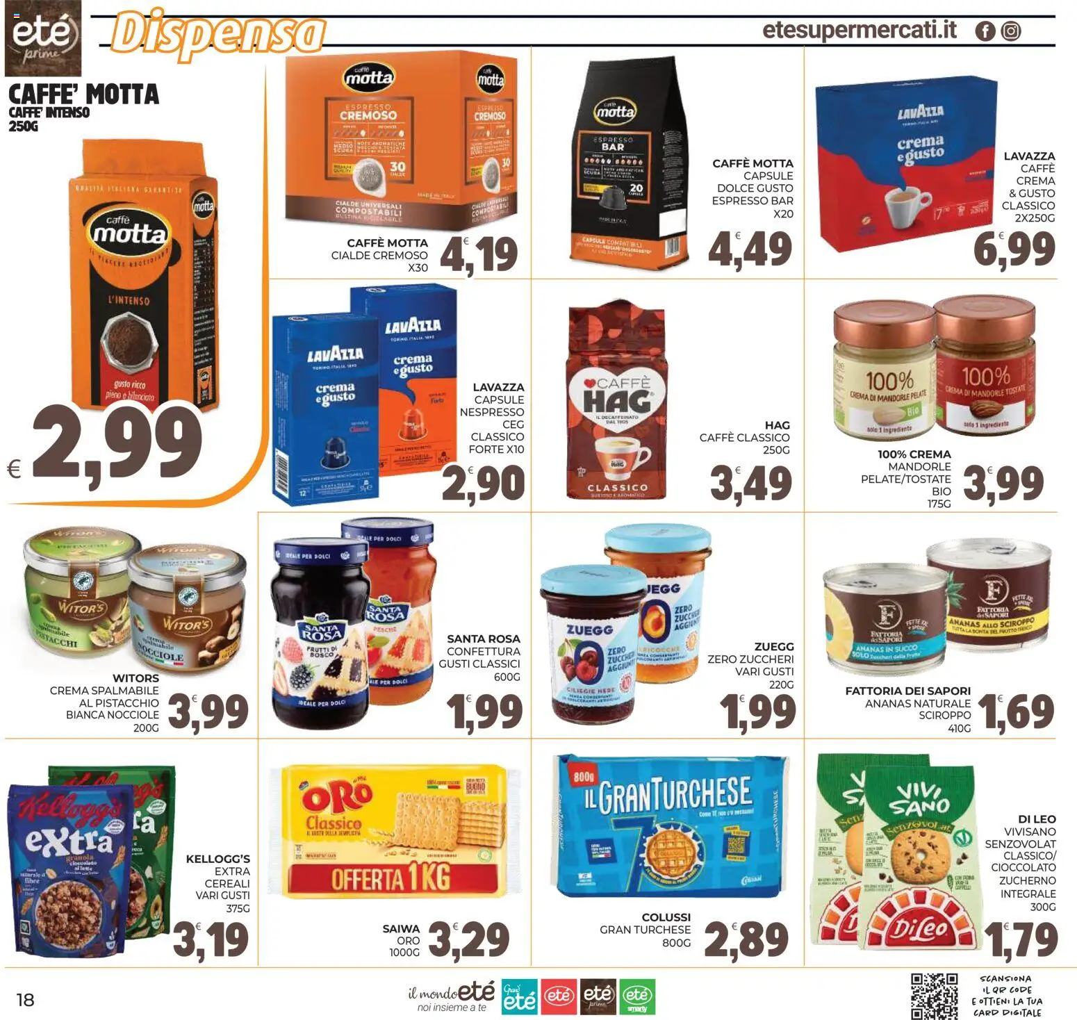 Volantino Eté del 12.06.2026 | Pagina: 18 | Prodotti: Crema, Mandorle, Pistacchi, Lavazza