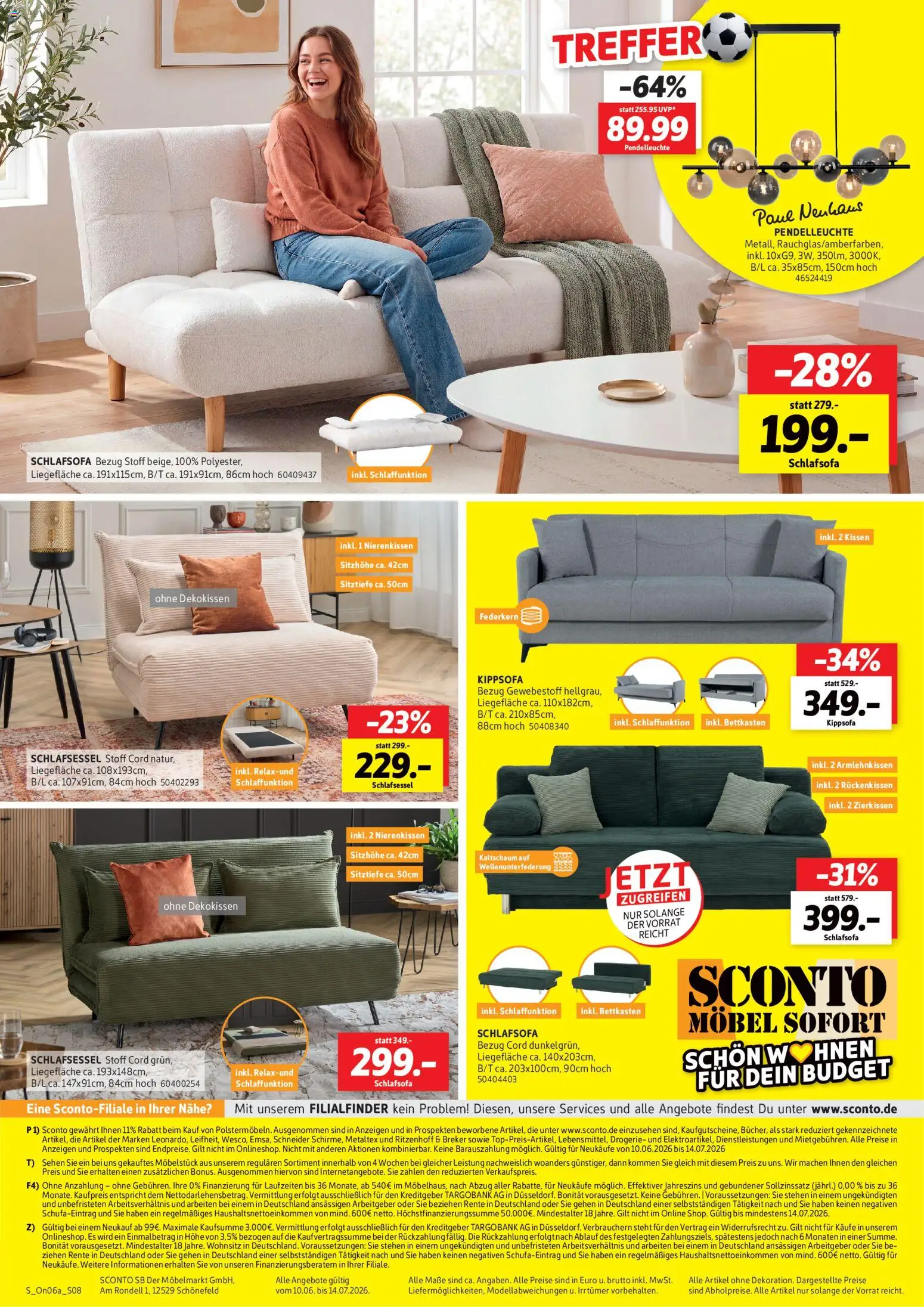 Sconto Prospekt – gültig ab 10.06.2026 | Seite: 8 | Produkte: Ofen, Küchenblock, Hängeschrank, Unterschrank