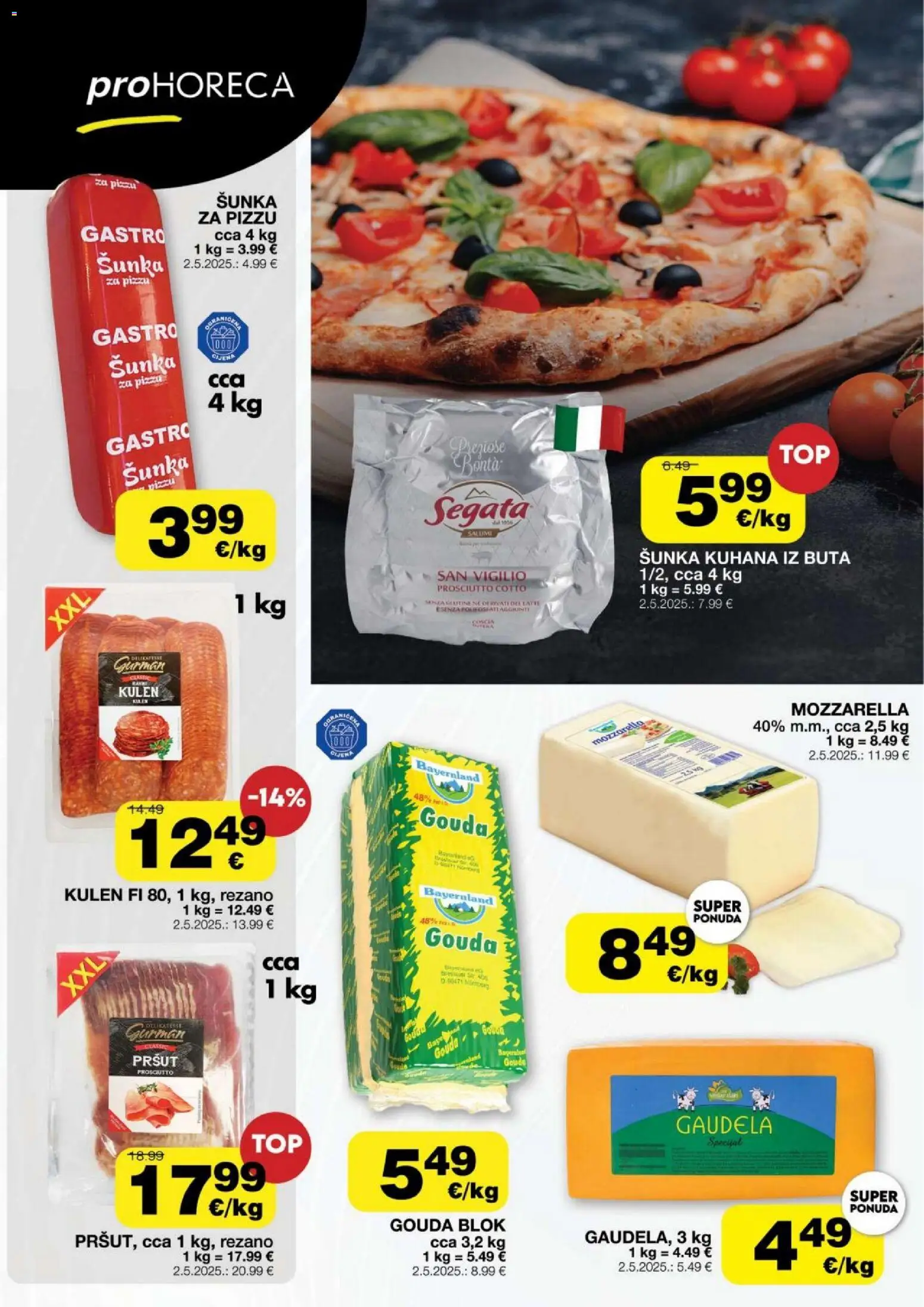 Stanić Diskont katalog | vrijedi od 01.10.2026 | Stranica: 12 | Proizvodi: Mozzarella, Šunka, Kulen, Gouda