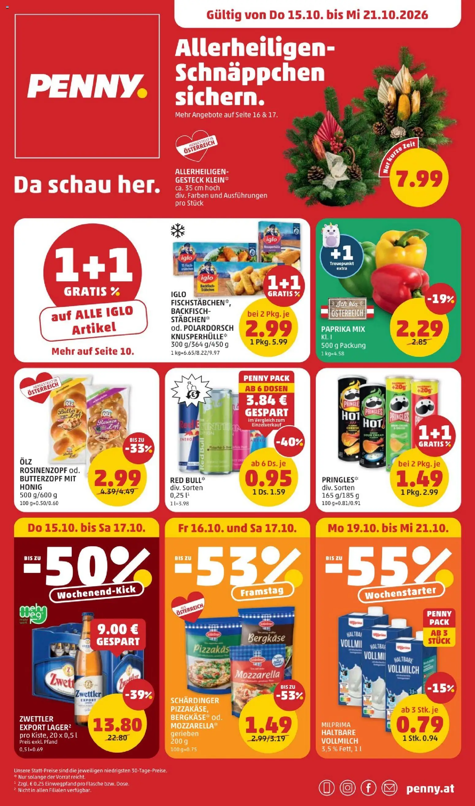 Penny Markt Flugblatt gültig ab 15.10.2026 | Seite: 3 | Produkte: Rosinen, Vollmilch, Butter