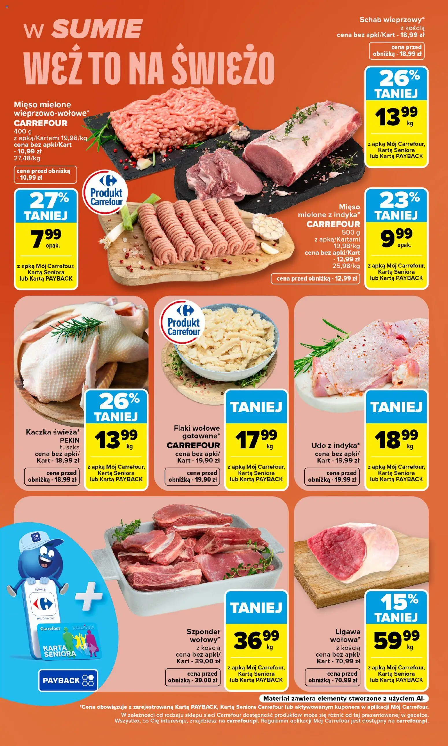 Carrefour gazetka - Weź to na świeżo od 14.09.2026 | Strona: 2 | Produkty: Karta, Schab, Flaki, Flaki wołowe