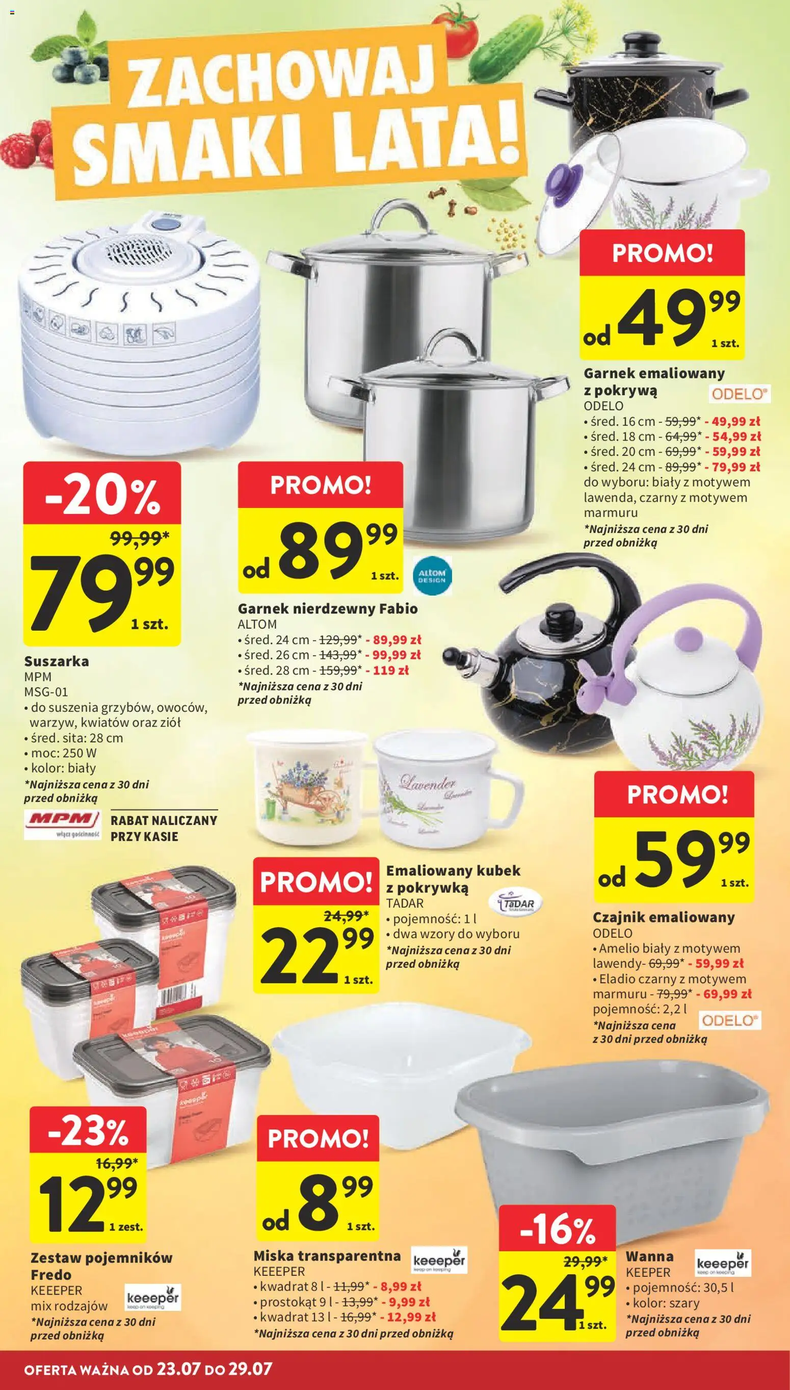 Intermarche gazetka od 23.07.2026 | Strona: 36 | Produkty: Suszarka, Czajnik, Garnek