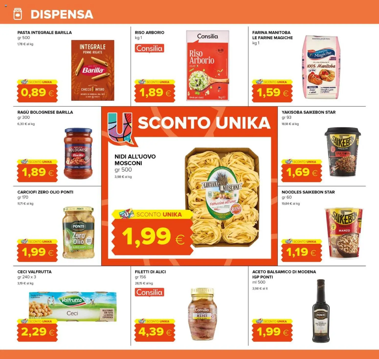 Volantino Oasi del 03/09/2026 | Pagina: 16 | Prodotti: Barilla, Dolci, Penne, Fettuccine