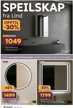 Forhåndsvisning av Megaflis - Kundeavis gyldig fra 11.06.2026 | Side: 22 | Produkter: Hylle, Speil, Speilskap, Sminke