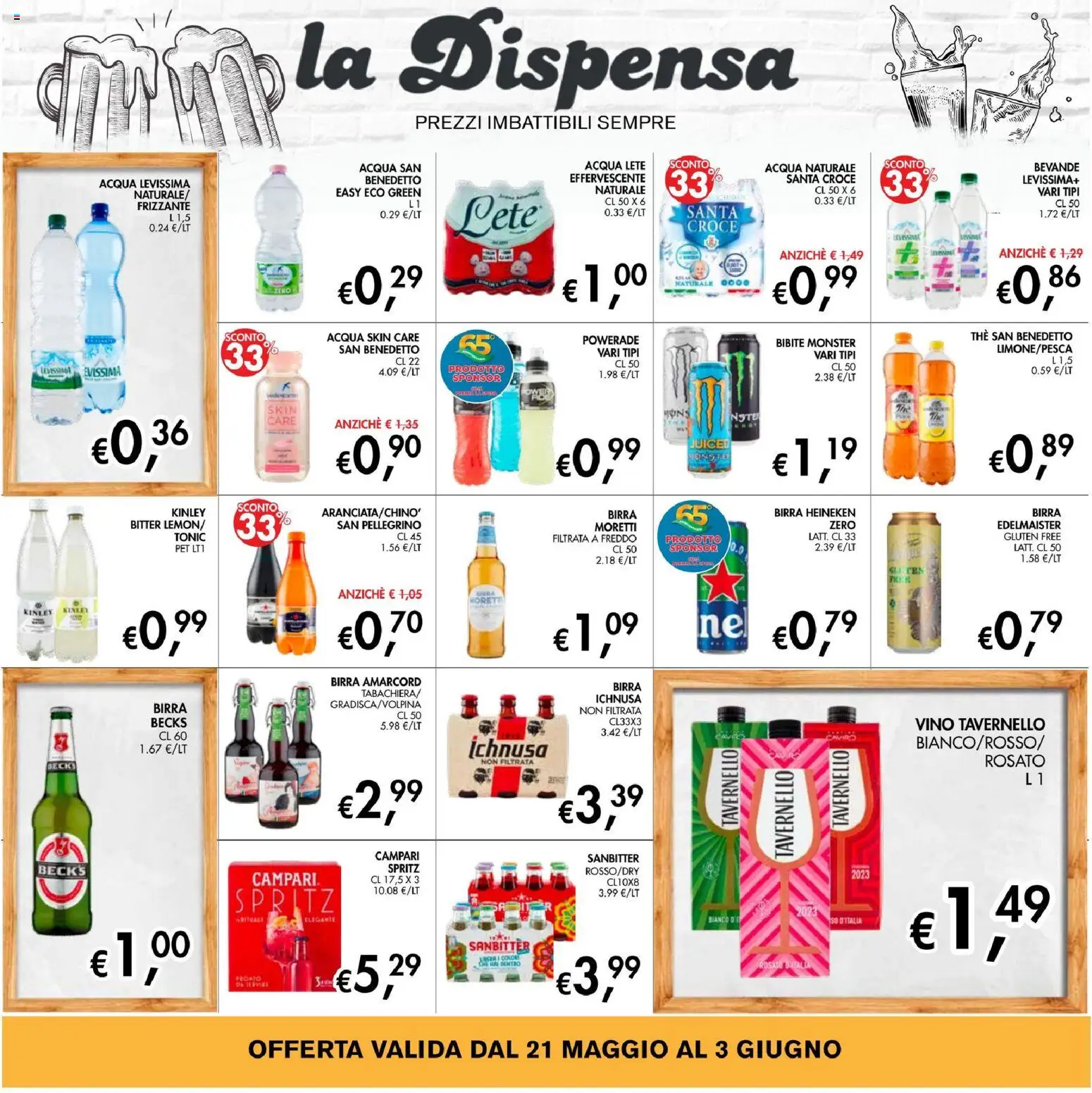 Volantino Coal del 21.05.2026 | Pagina: 22 | Prodotti: Birra, Acqua, Acqua naturale, Heineken