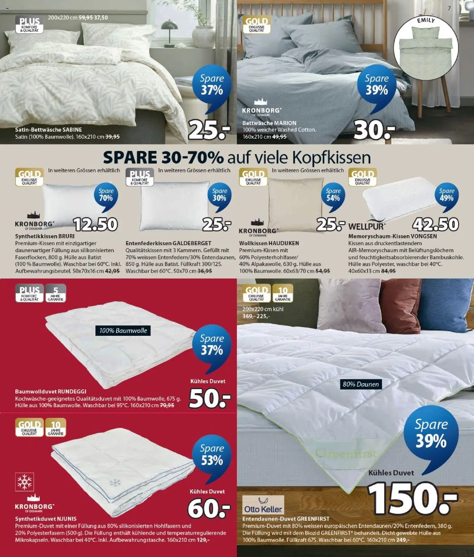 JYSK aktionen – gültig ab 21.07.2026 | Seite: 7 | Produkte: Kissen, Kopfkissen, Hülle, Bettwäsche
