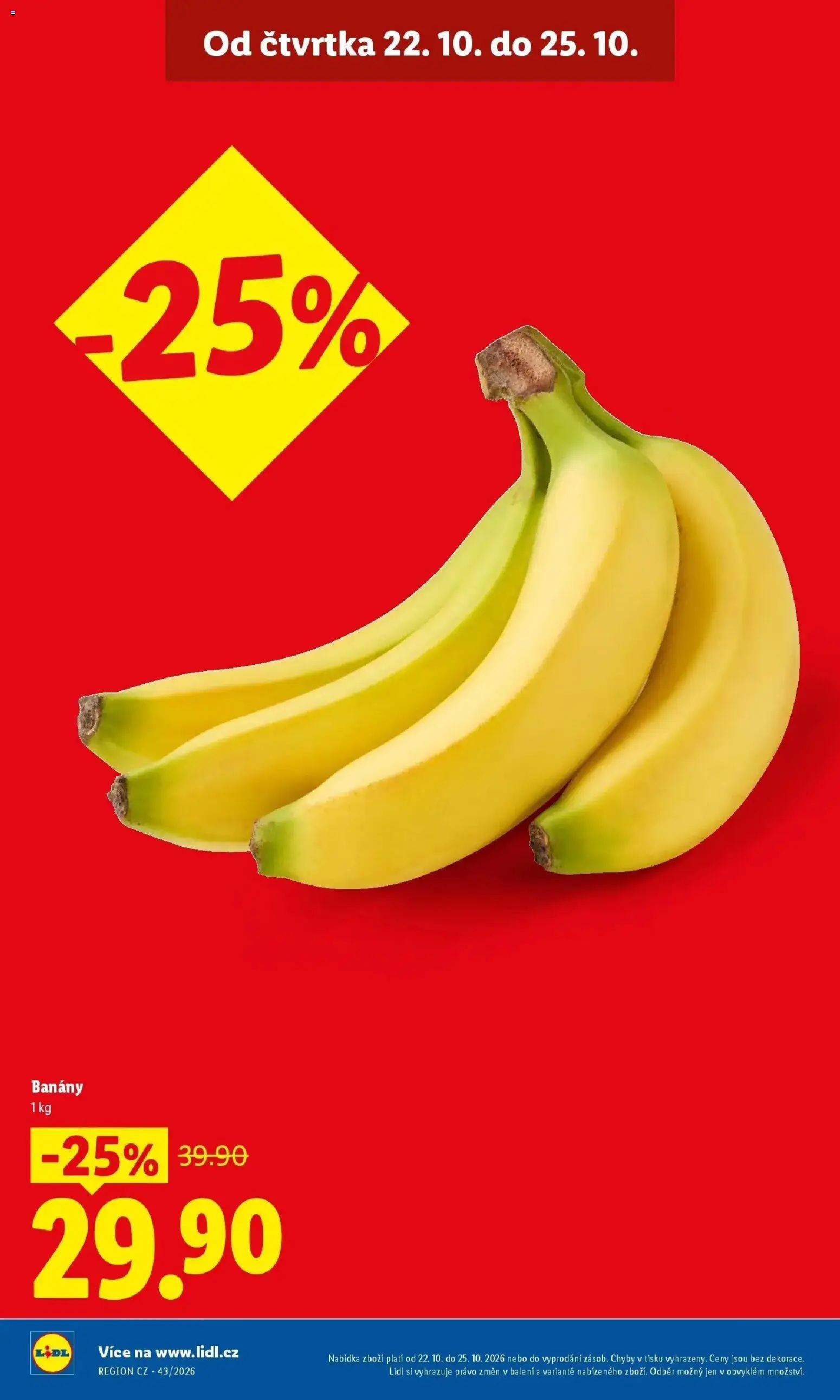 Lidl leták od 22.10.2026 - Nový akční leták | Strana: 11 | Produkty: Banány