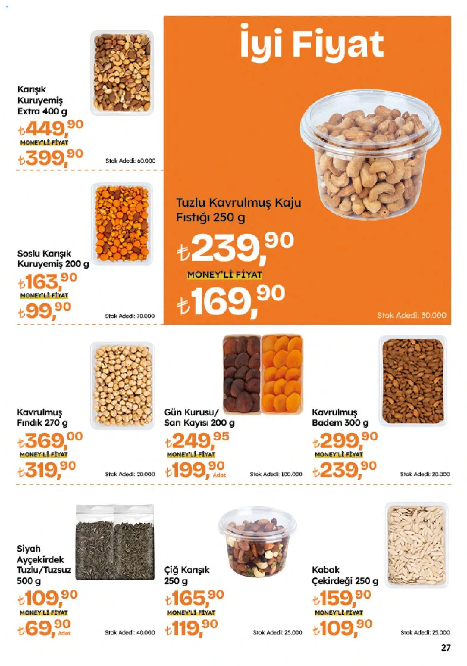Migros Katalog - 5M Migroskop Dijital - 09 Temmuz 2026 tarihinden itibaren geçerlidir | Sayfa: 27 | Ürünler: Kabak, Fındık, Badem, Kayısı