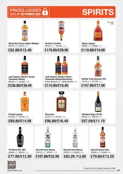 Preview of Booker Wholesale - Summer Catering News 2026 valid from 16/06/2026 | Page: 107 | Products: Jack Daniel’s, Rum, Whiskey, Peanut butter