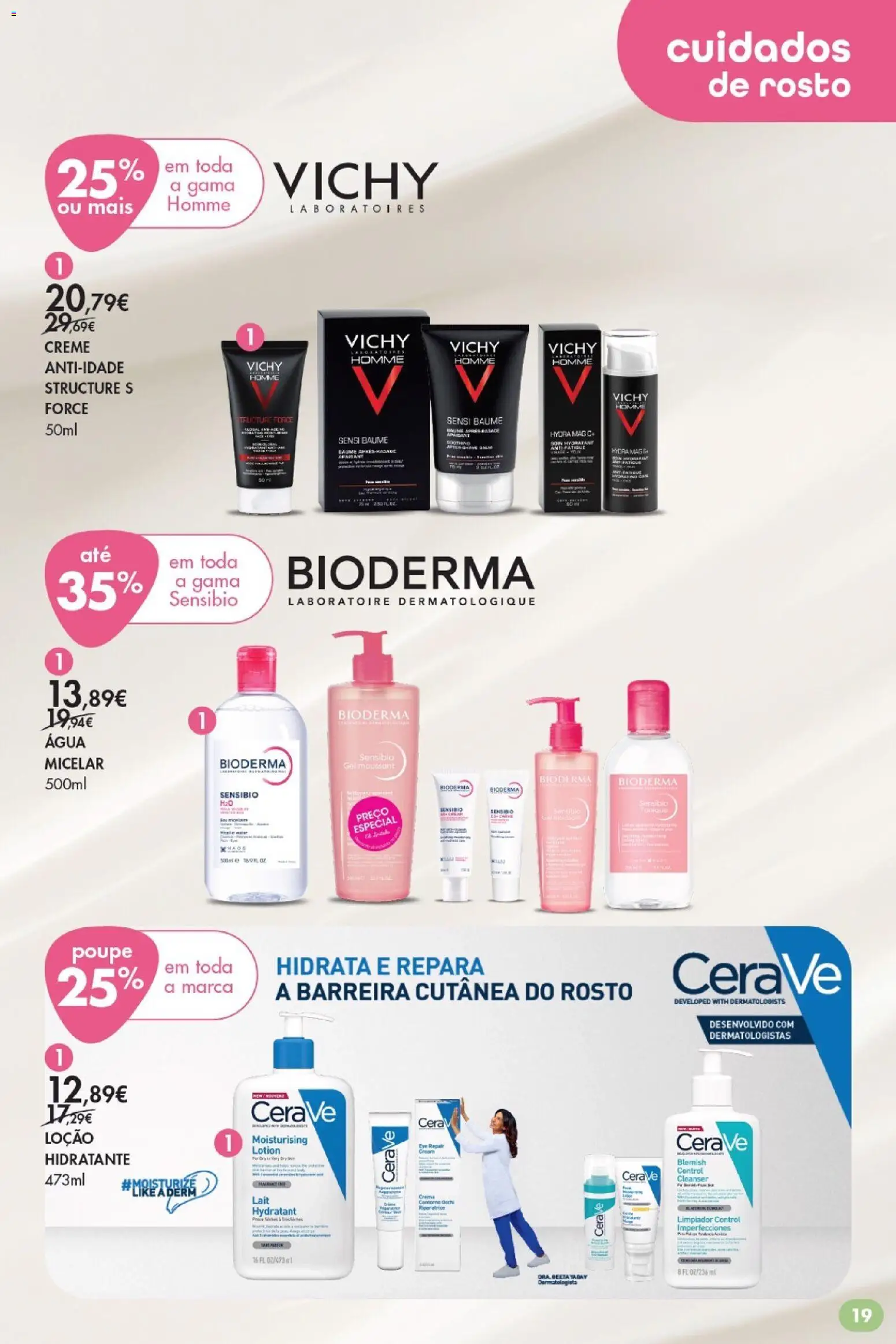 Pingo Doce Bem Estar Regresso à Rotina Lojas │ válido de 25/08/2026 | Página: 19 | Produtos: Agua, Água micelar, Creme