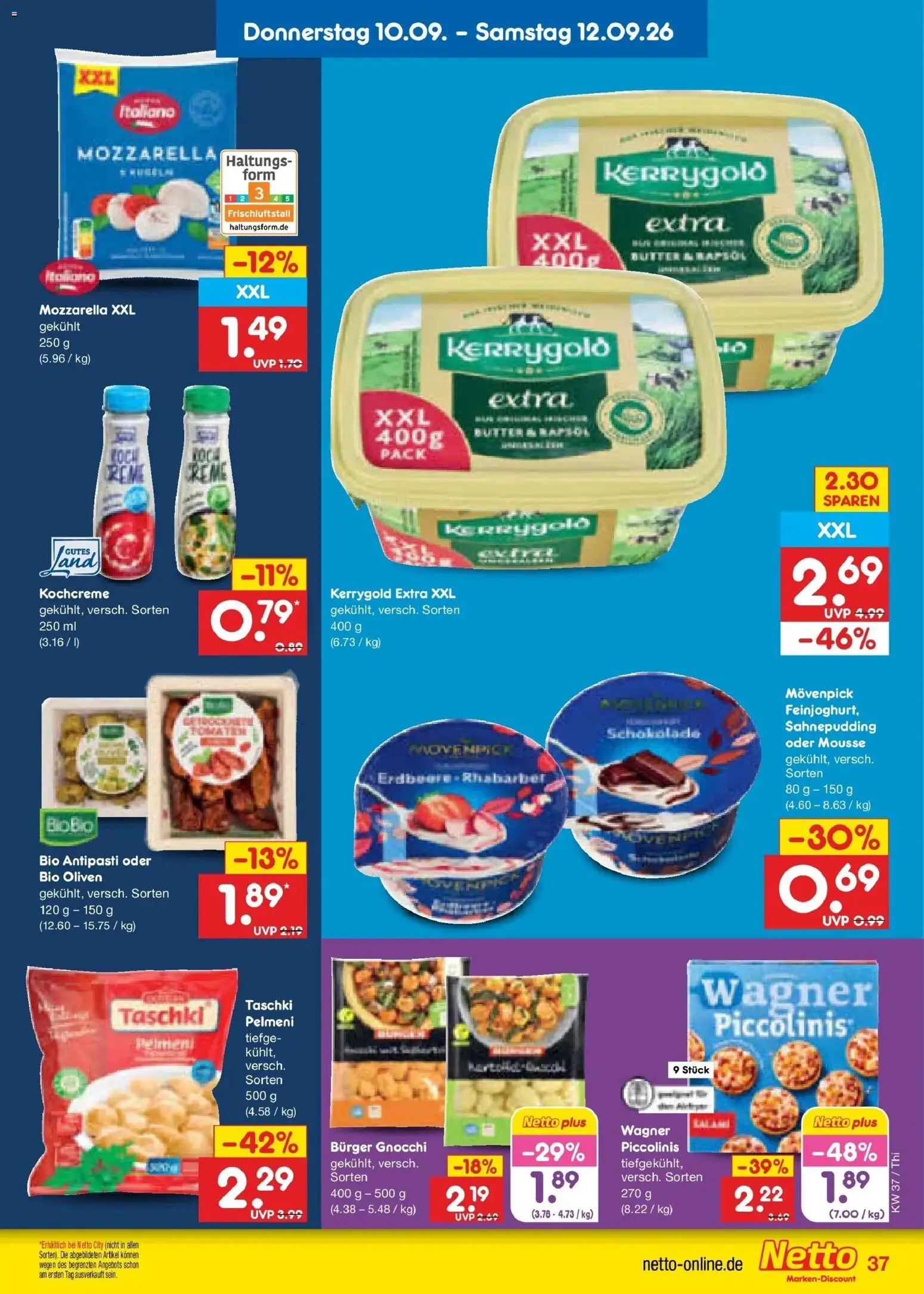 Netto Marken-Discount Prospekt Pirna – gültig ab 07.09.2026 | Seite: 53 | Produkte: Butter, Schokolade, Burger, Piccolinis