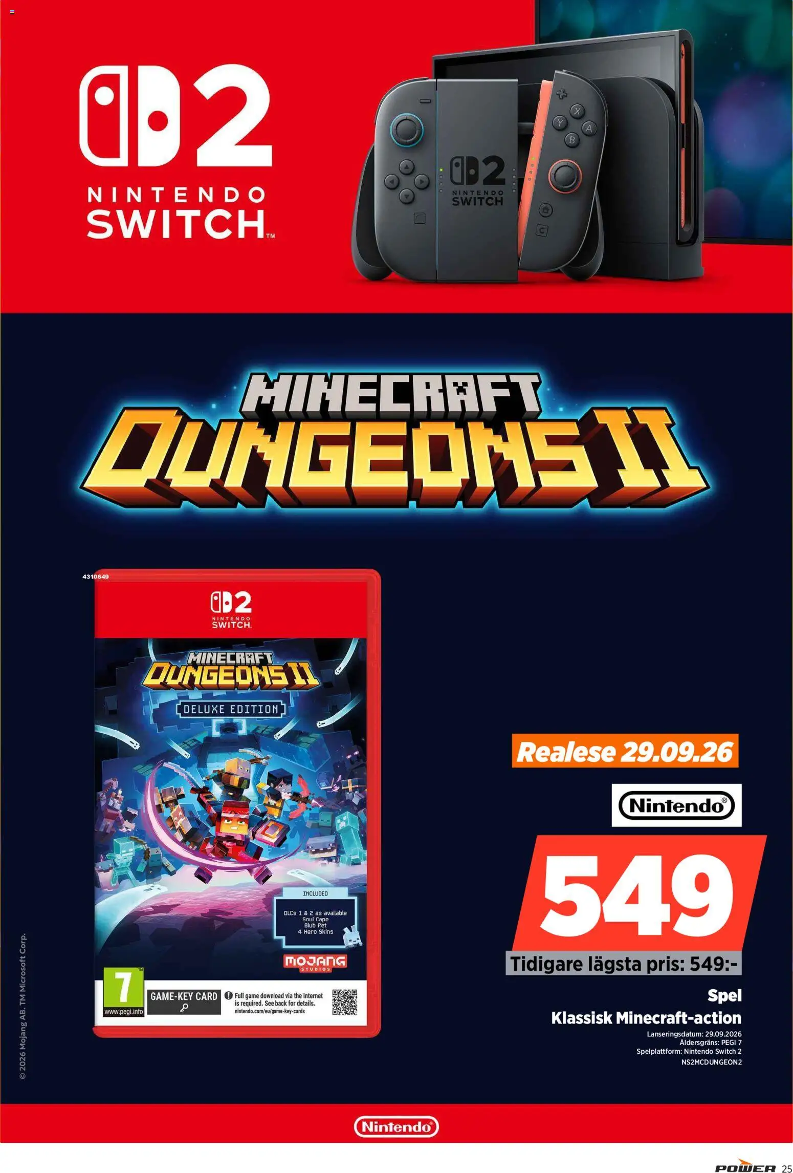 Power reklamblad aktuell från 28/09/2026 | Sida: 25 | Produkter: Is, Spel, Nintendo switch