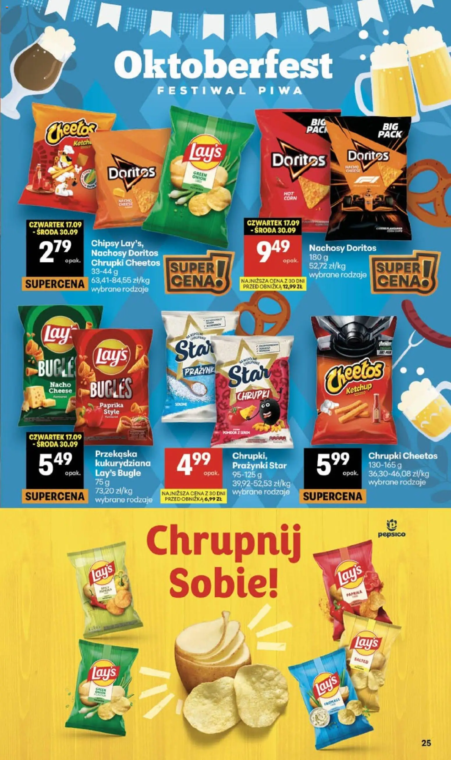 Delikatesy Centrum gazetka od 24.09.2026 | Strona: 25 | Produkty: Nachosy, Ketchup, Chrupki, Doritos