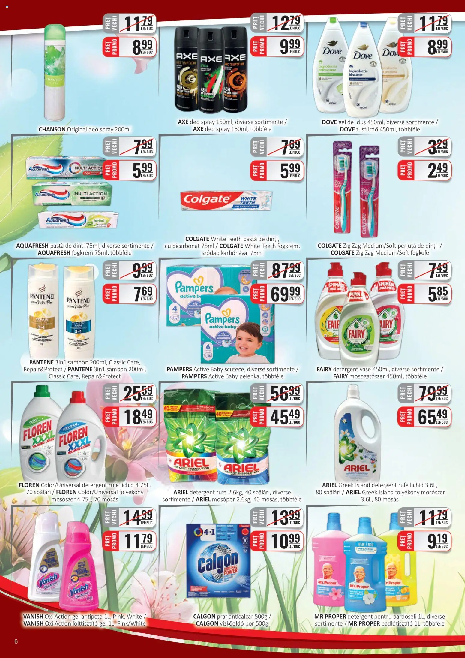Noul catalog CBA – valabil de la 16.05.2026 | Pagină: 6 | Produse: Duș, Gel de duș, Pastă de dinți, Detergent