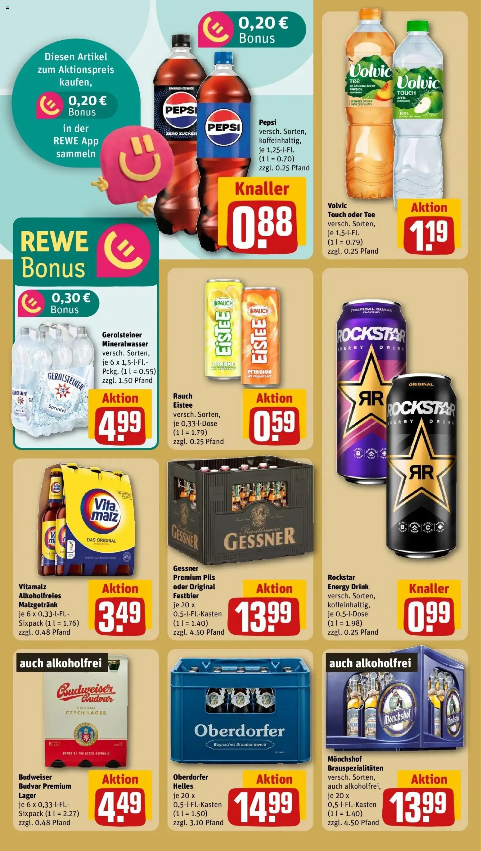 Rewe Prospekt Greiz – gültig ab 08.06.2026 | Seite: 22 | Produkte: Energy, Äpfel, Mineralwasser, Zucker