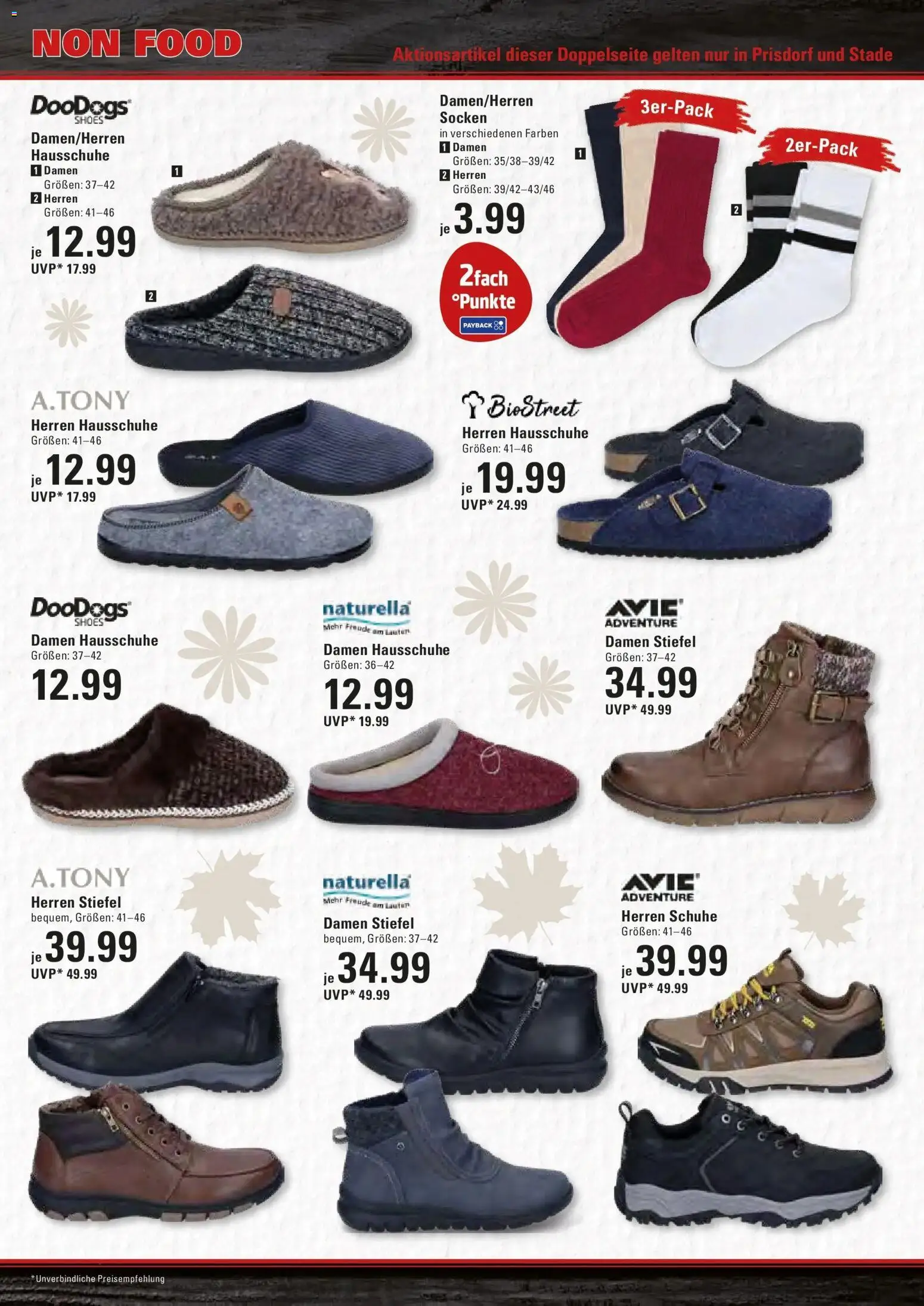 Edeka Prospekt Prisdorf (ab 31.08.2026) » Angebote Online | Seite: 21 | Produkte: Socken, Stiefel, Hausschuhe