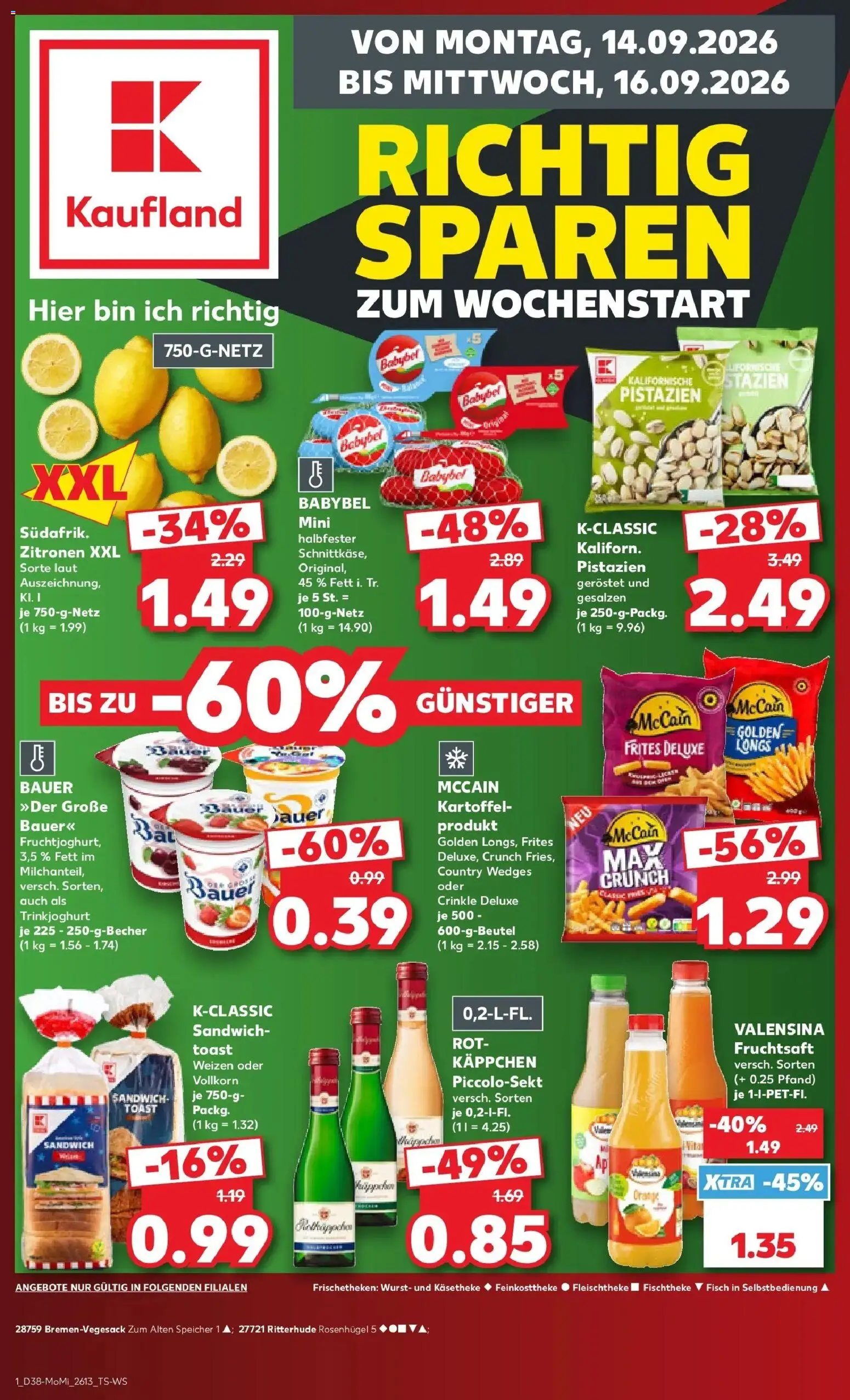 Prospekt Kaufland ab 14.09.2026 » Angebote Online zum Blättern | Seite: 1