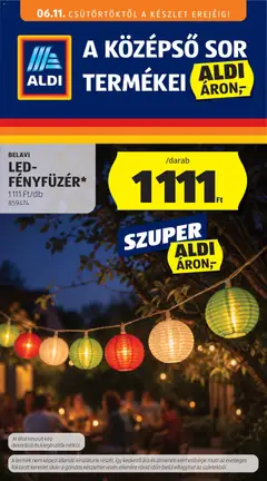 Aldi Középső sor termékei - amely érvényes a következő dátumtól: 11.06.2026