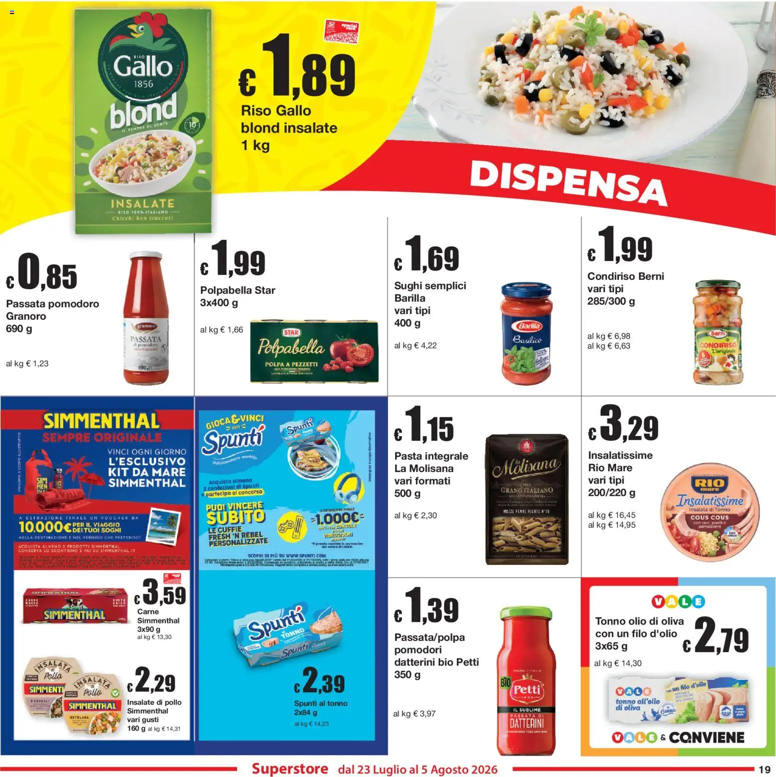 Volantino Sì con Te del 23/07/2026 | Pagina: 19 | Prodotti: Pollo, Pasta, Basilico, Penne