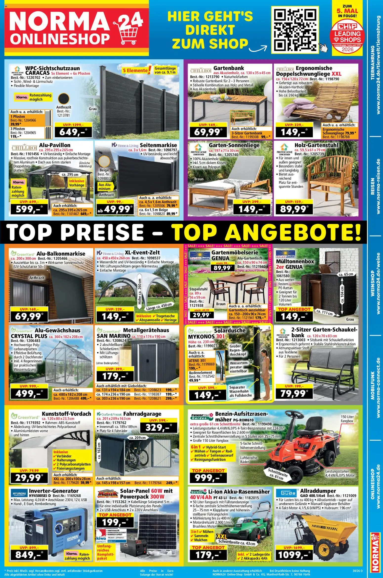 Norma Onlineshop – gültig ab 20.07.2026 | Seite: 1 | Produkte: Verbinder, USB, Kissen, Duschkopf