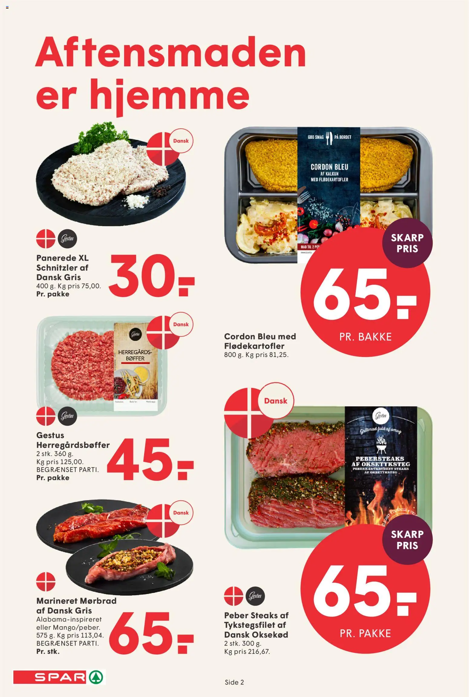 Spar tilbudsavis – gyldig fra 28/08/2026 | Side: 2 | Produkter: Oksekød, Kalkun, Peber, Schnitzler