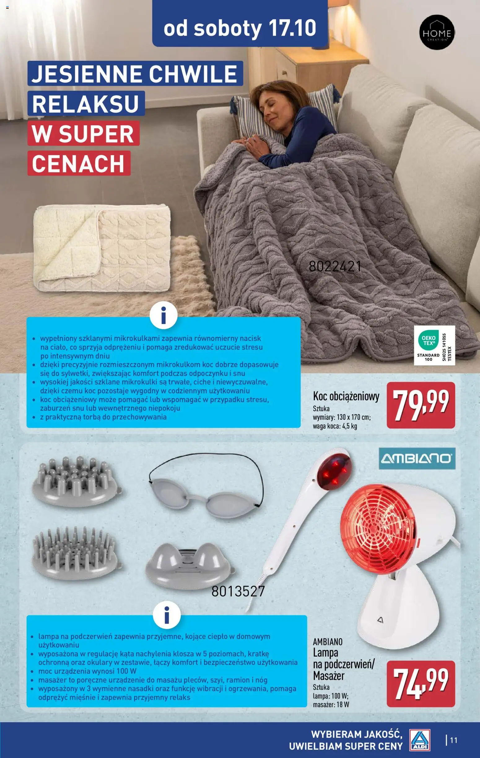 Aldi Polsko leták - Ostatnie sztuki w wybranych sklepach od 14.10.2026 | Strana: 11 | Produkty: Lampa